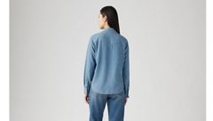 Iconic Western Linen+ Denim Shirt — Play Break - Medium Wash 3