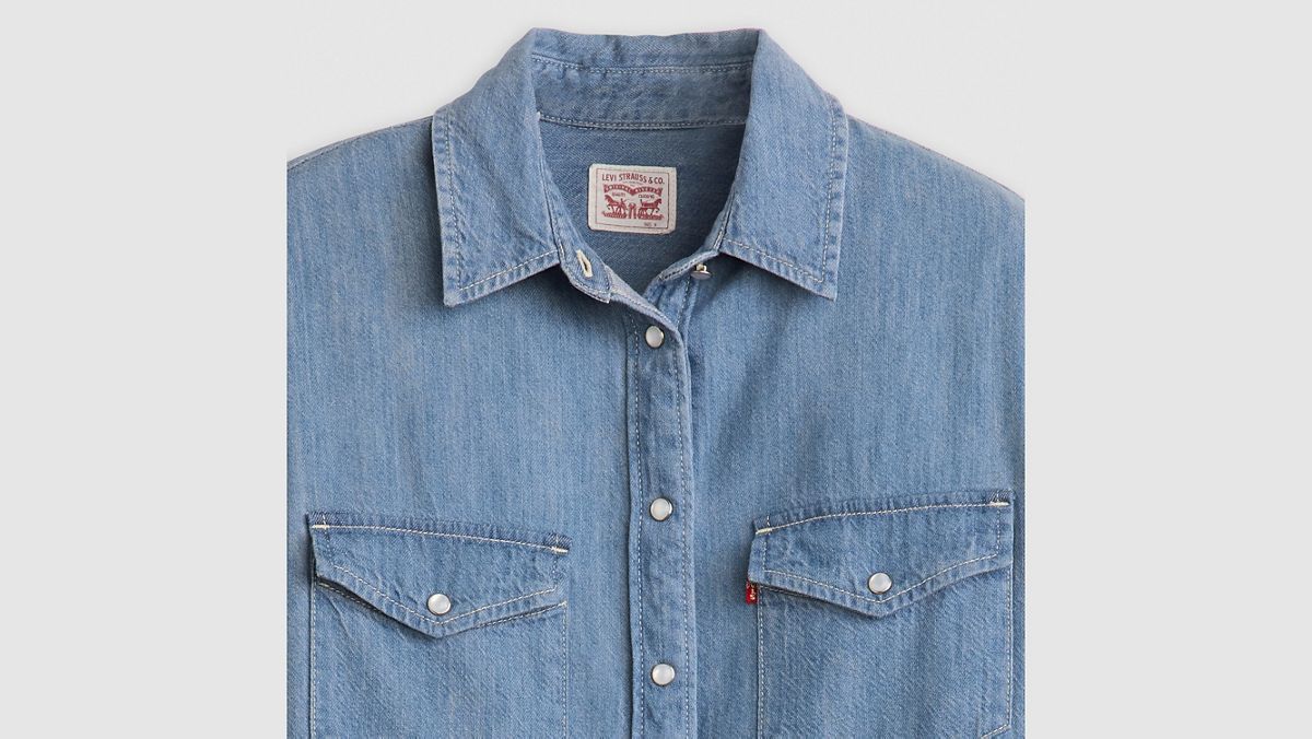 Iconic Western Linen+ Denim Shirt — Play Break - Medium Wash