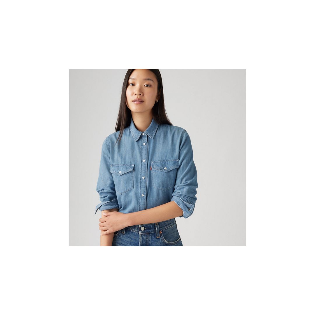 Levi's Iconic Western Linen+ Denim Shirt - Women's