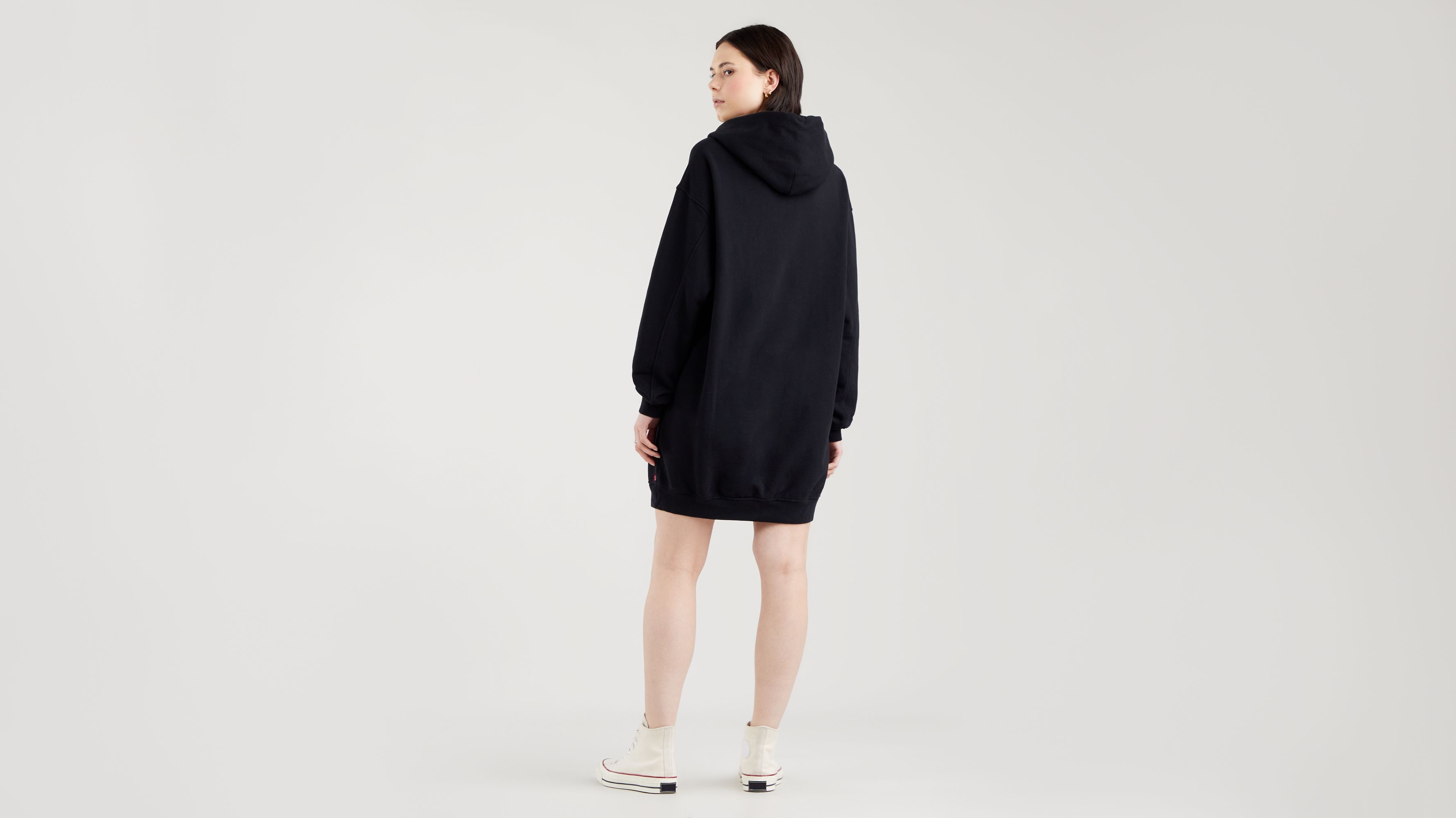 Hoodie Sweatshirt Dress Black Levi's® BG