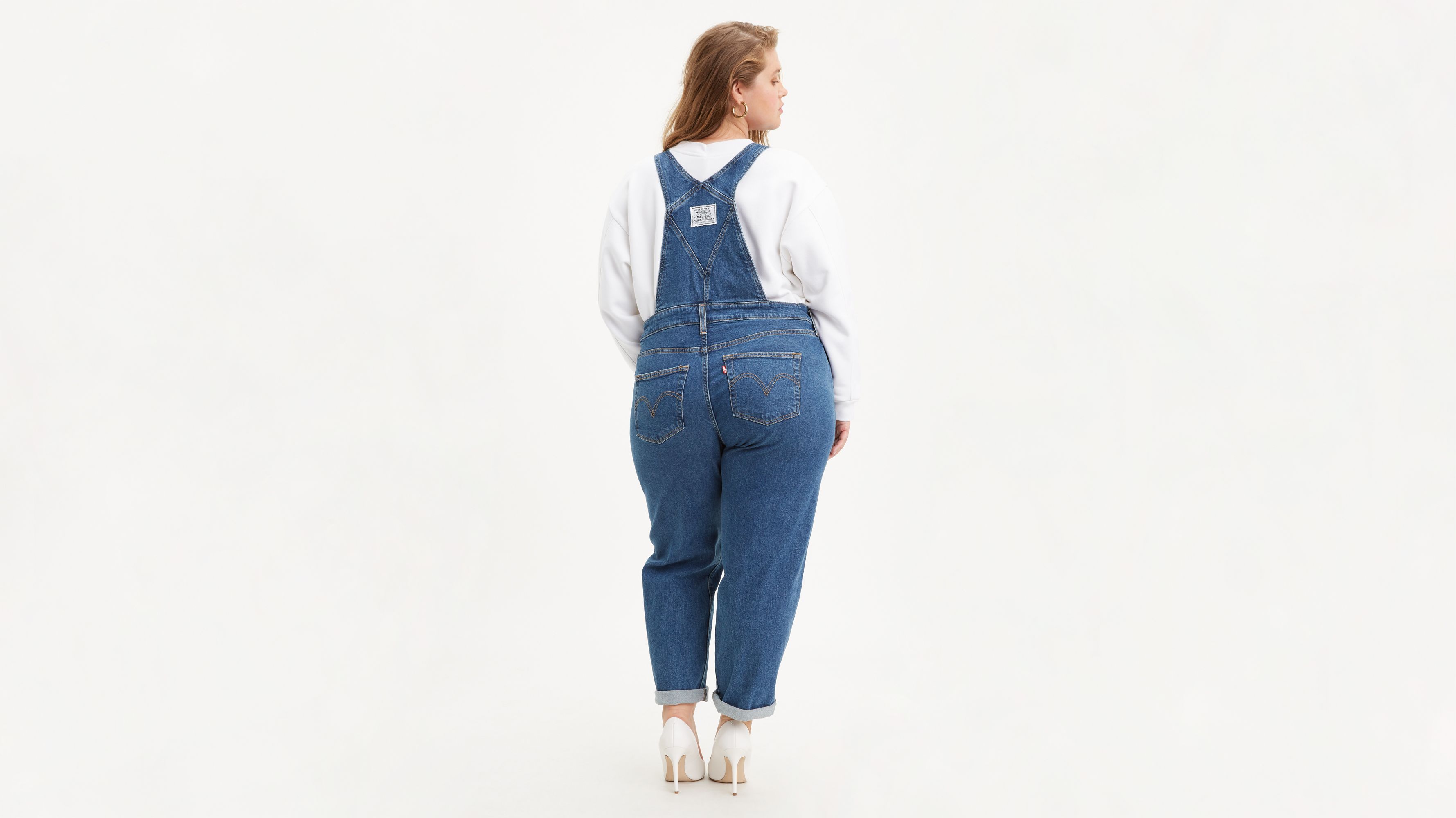 Plus size on sale levi overalls