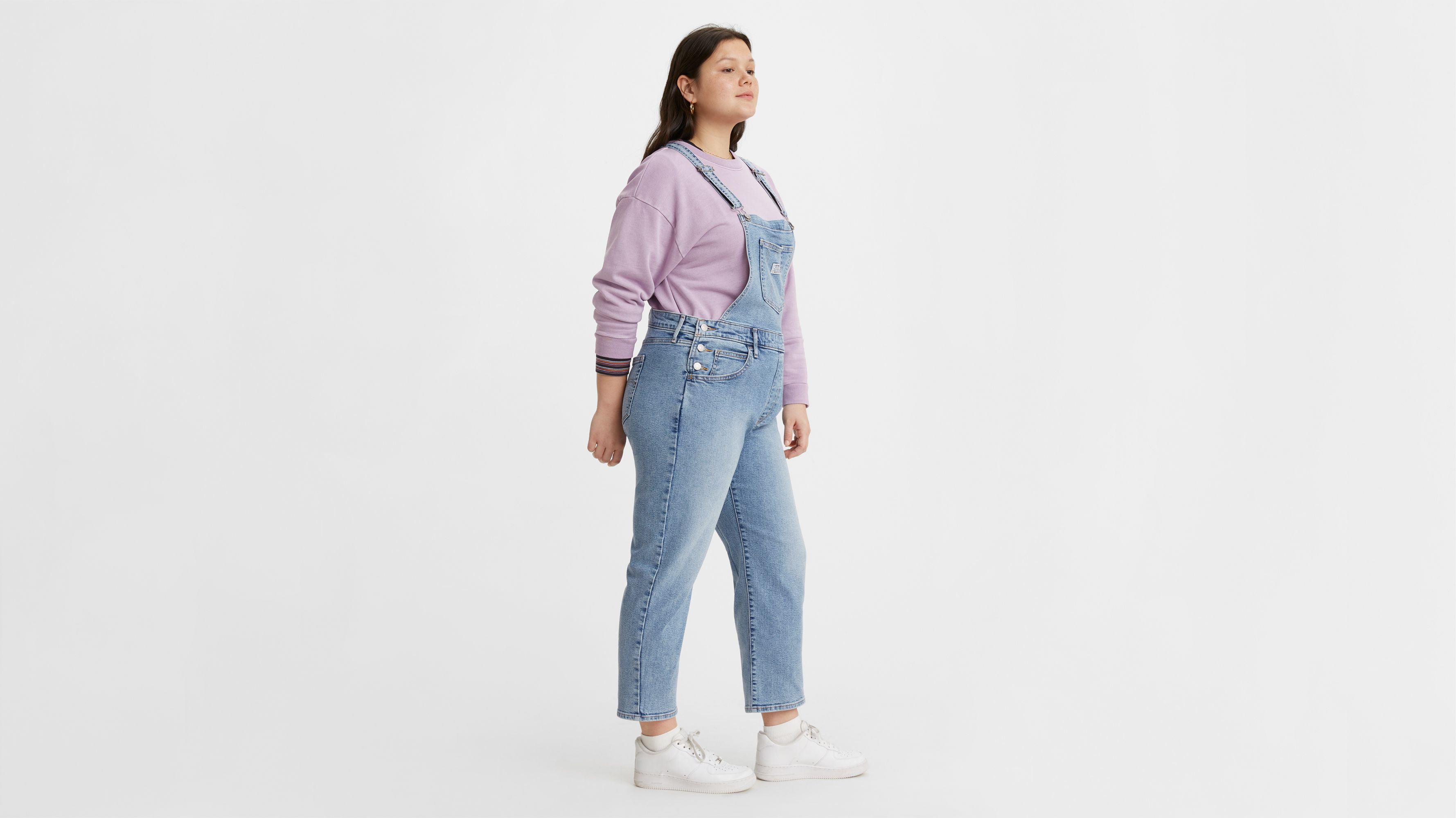 plus size levi overalls