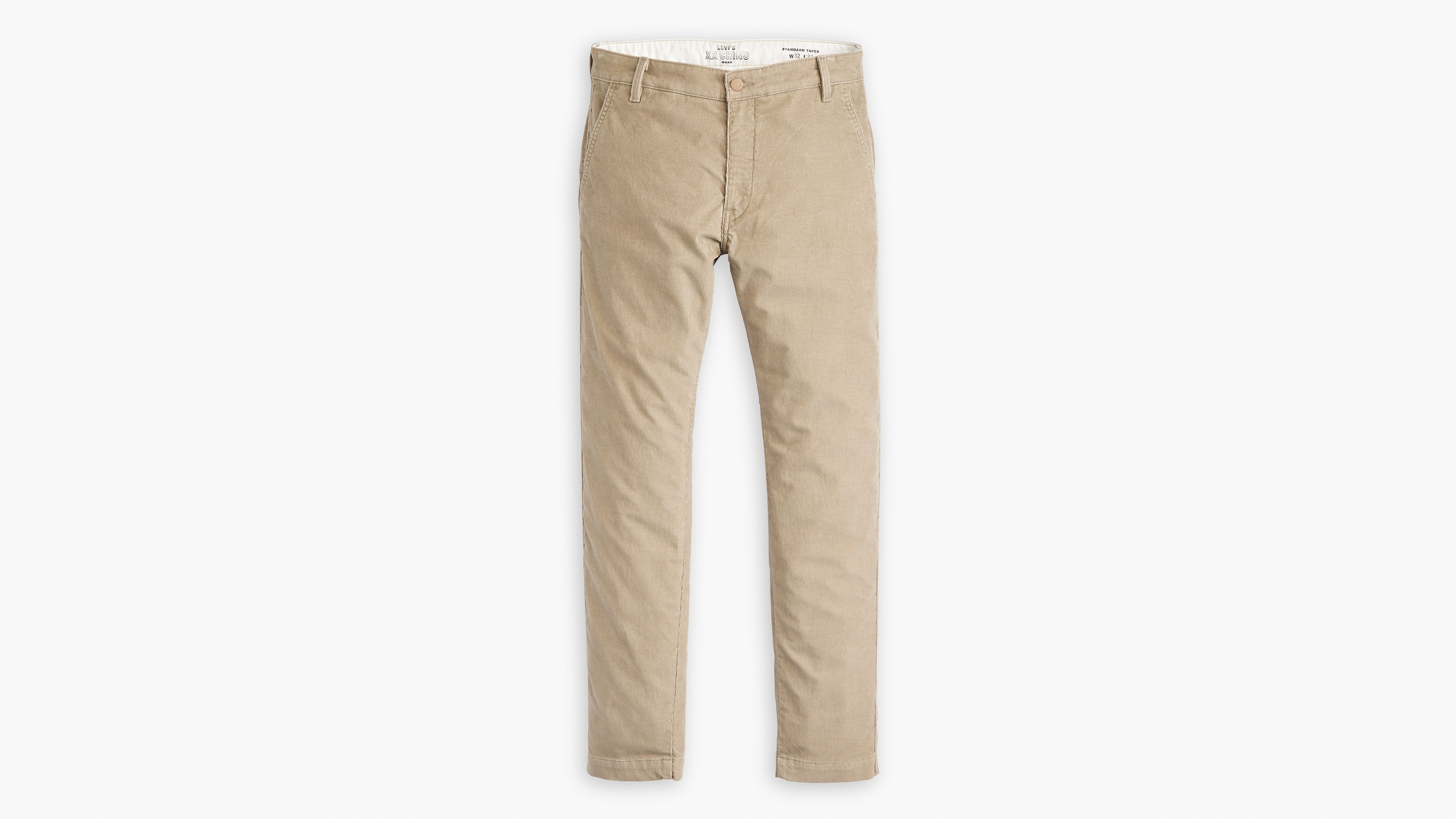 【BAON】24FW★ [BAONHAUS] Pmoi Mink Brushed Corduroy Wide PT Xx Chino Standard Taper Corduroy Trousers - Beige | Levi's® ME