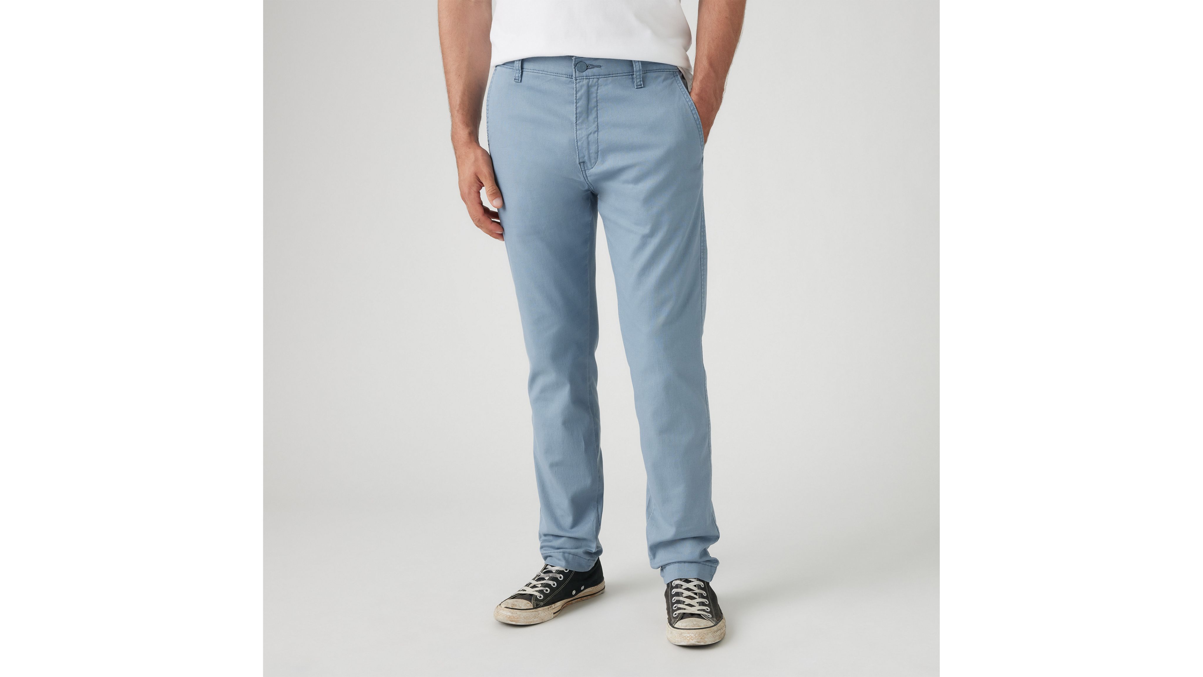 Levi's Xx Chino Standard Taper Cotton Linen Pants In Steam Blue