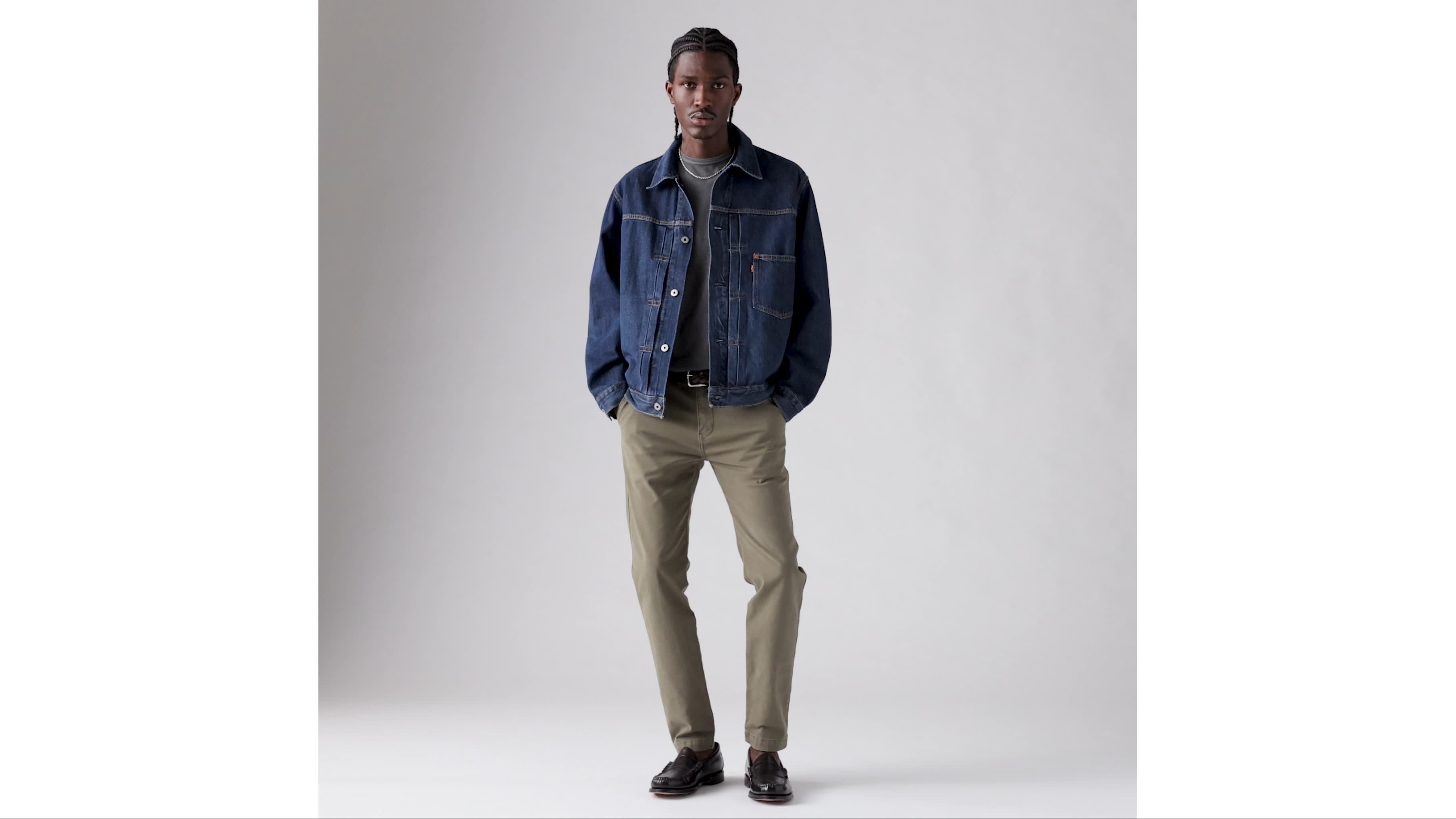 パンツ O BIANI SS25 Chinos (CC891VI0091 13) Wąskie Chinosy Xx Ze Zwężaną Nogawką - Szary | Levi's® PL