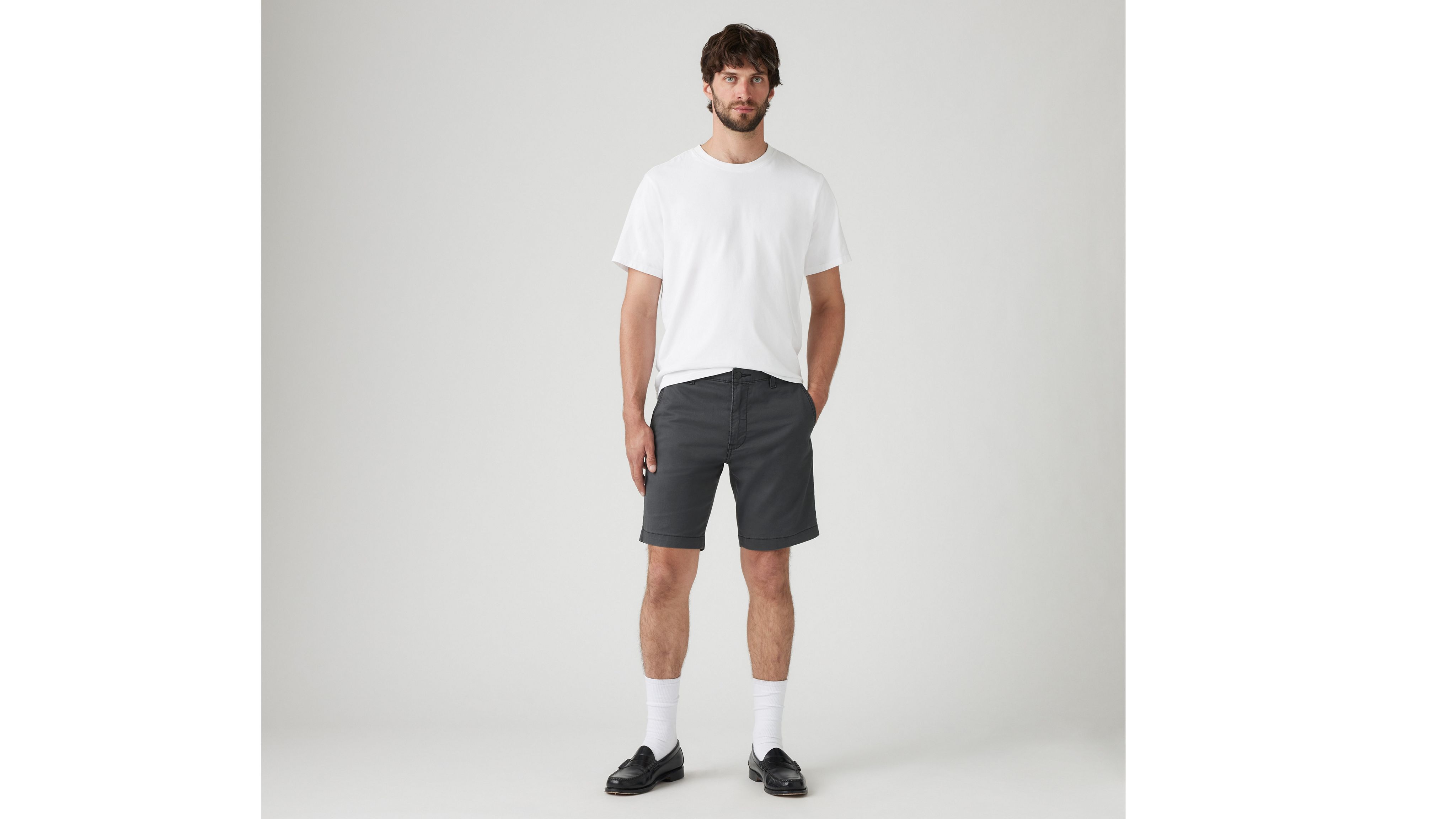Levi's® Xx Chino Taper Fit Cotton Linen Men's Shorts - Grey