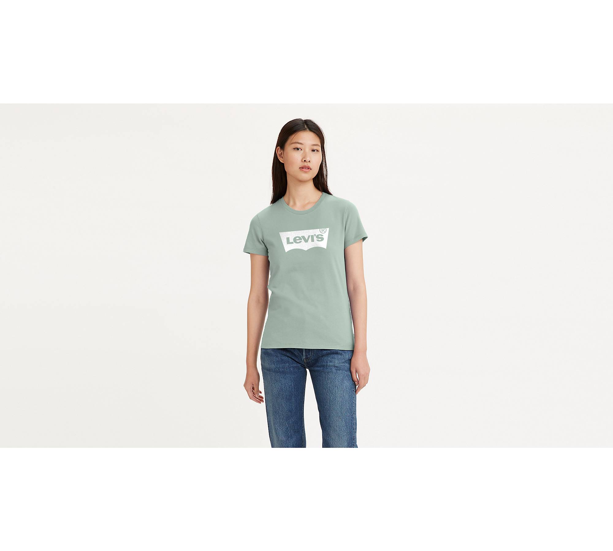 LEVI'S Women'S Printed T-Shirt (XS, Green) in Theni at best price