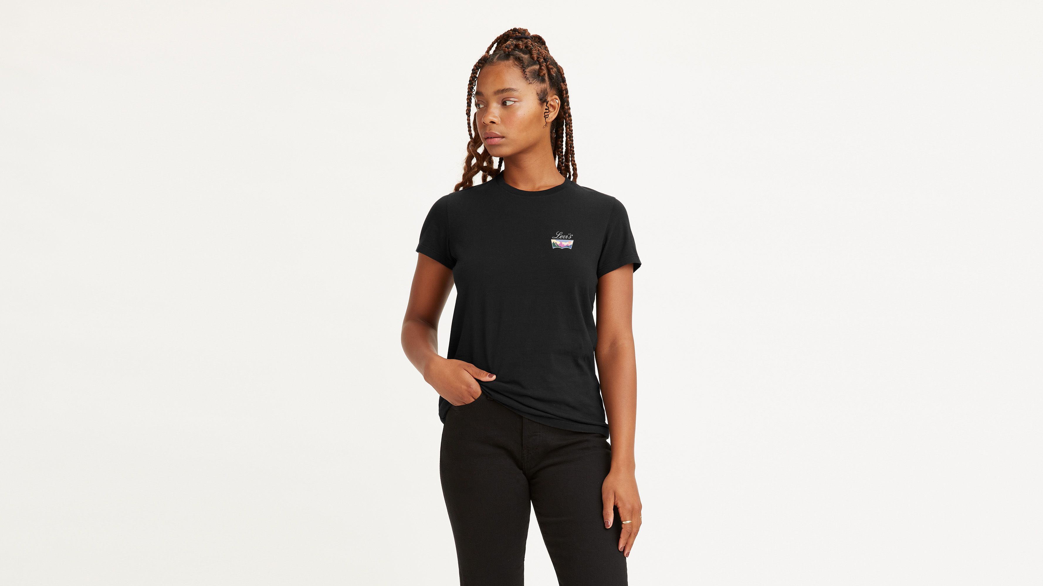 Black levis t clearance shirt women's