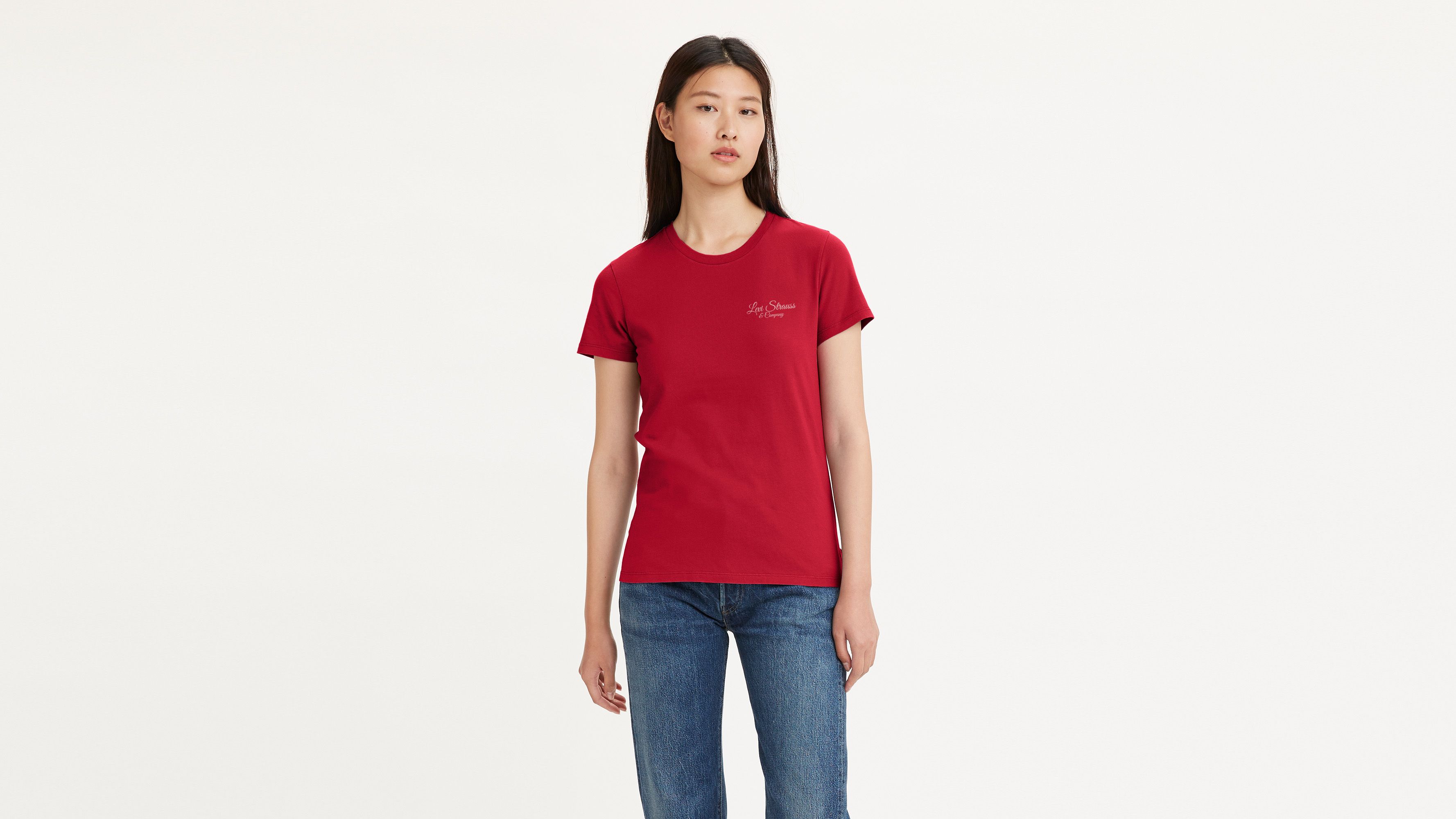 Red levi cheap jeans womens