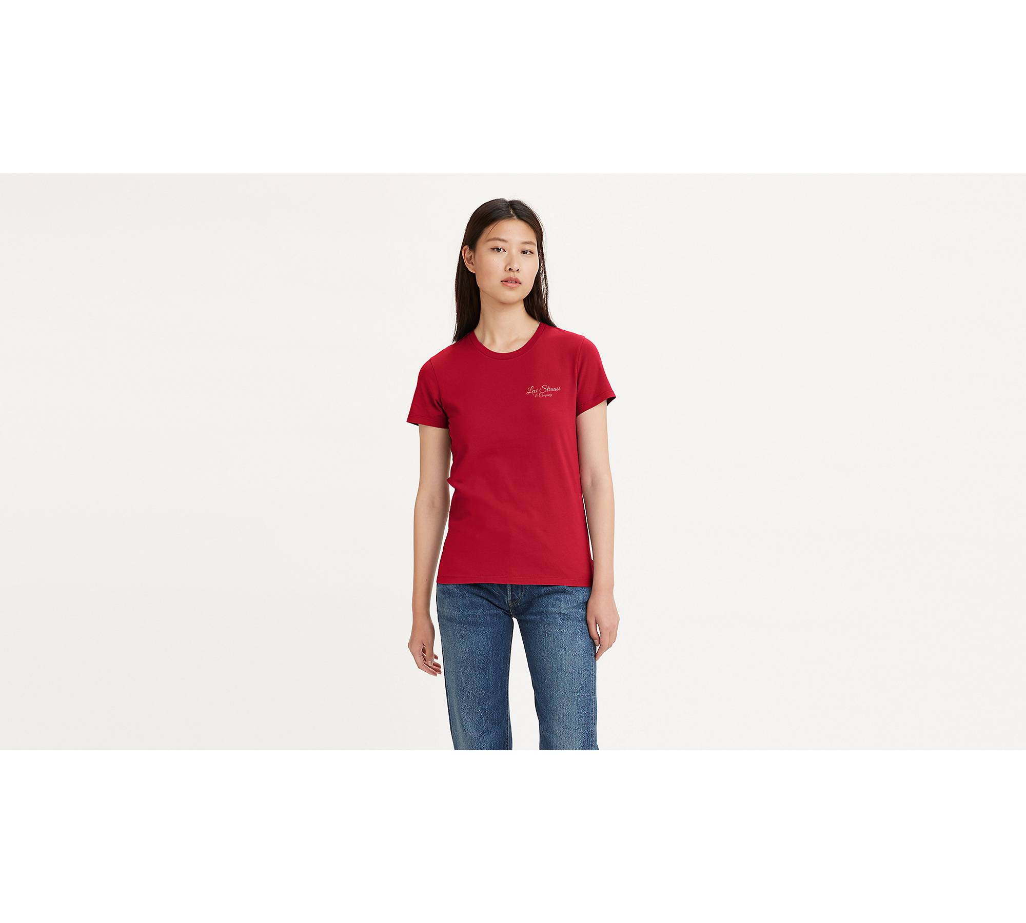 Levi's® Logo Perfect T-shirt - Red | Levi's® US