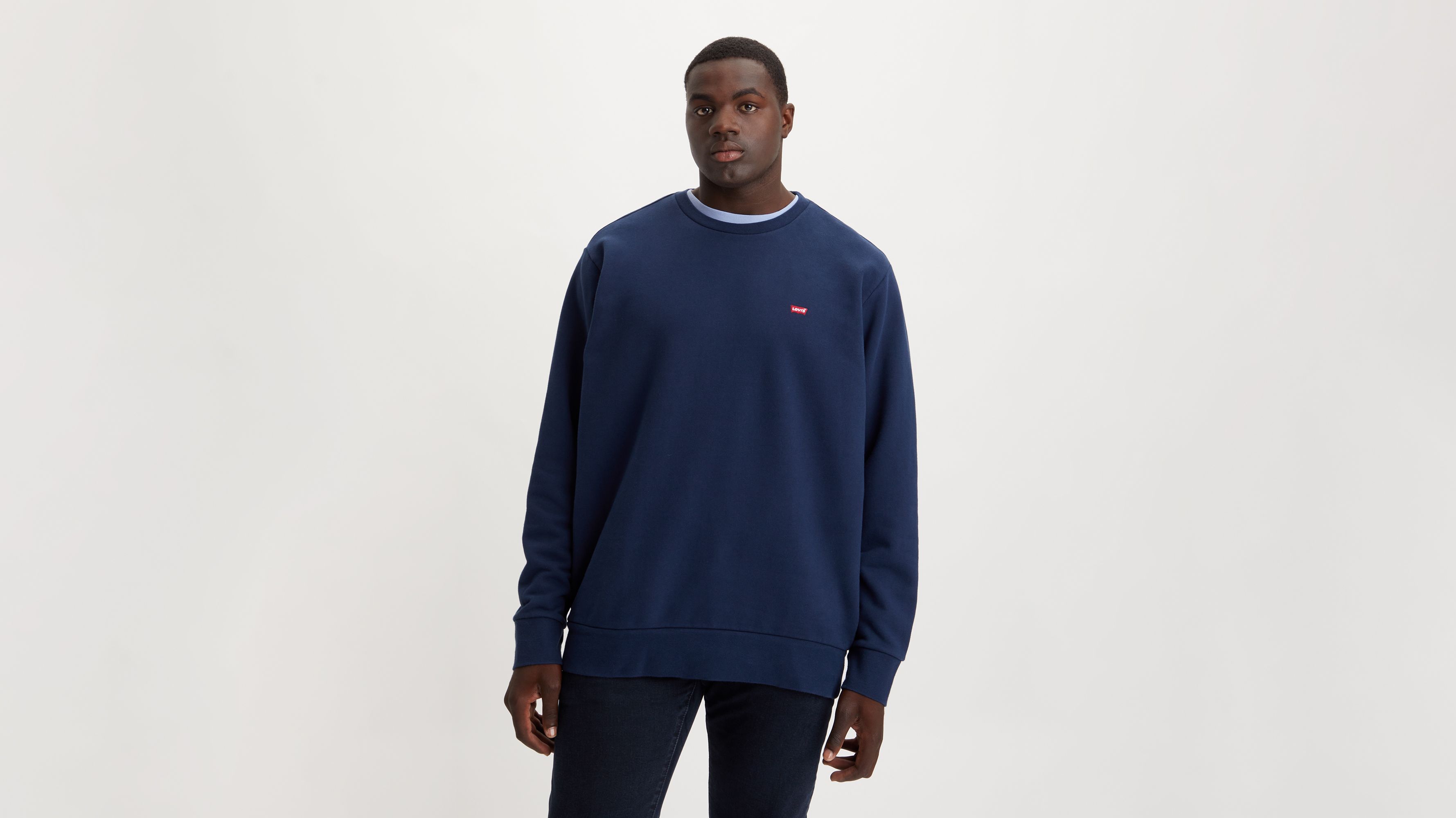 Levi's Big & Tall Original Housemark Crew Sweatshirt Homme Blue