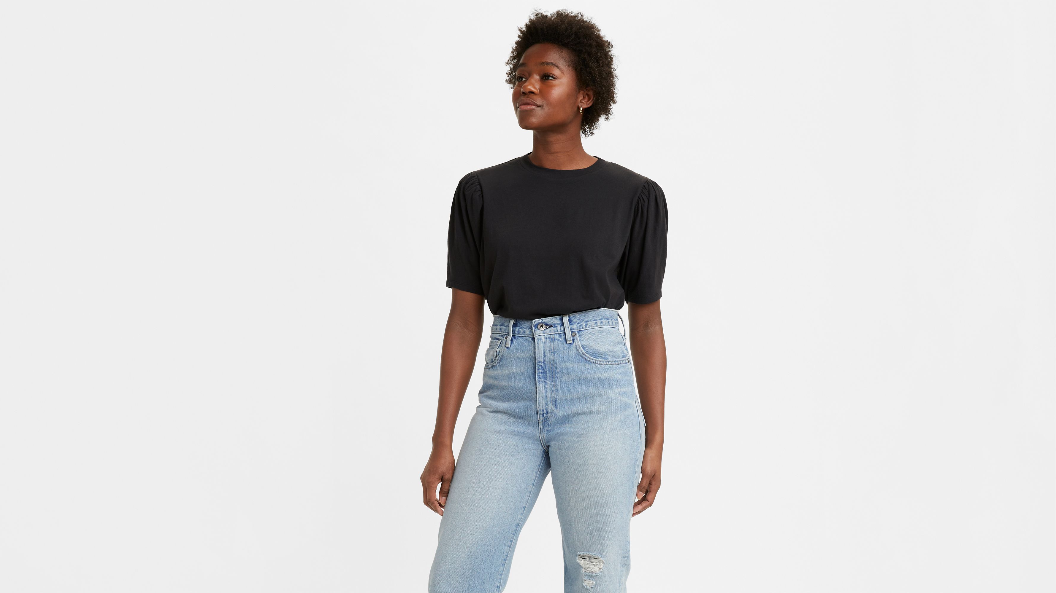 levi's puff sleeve top