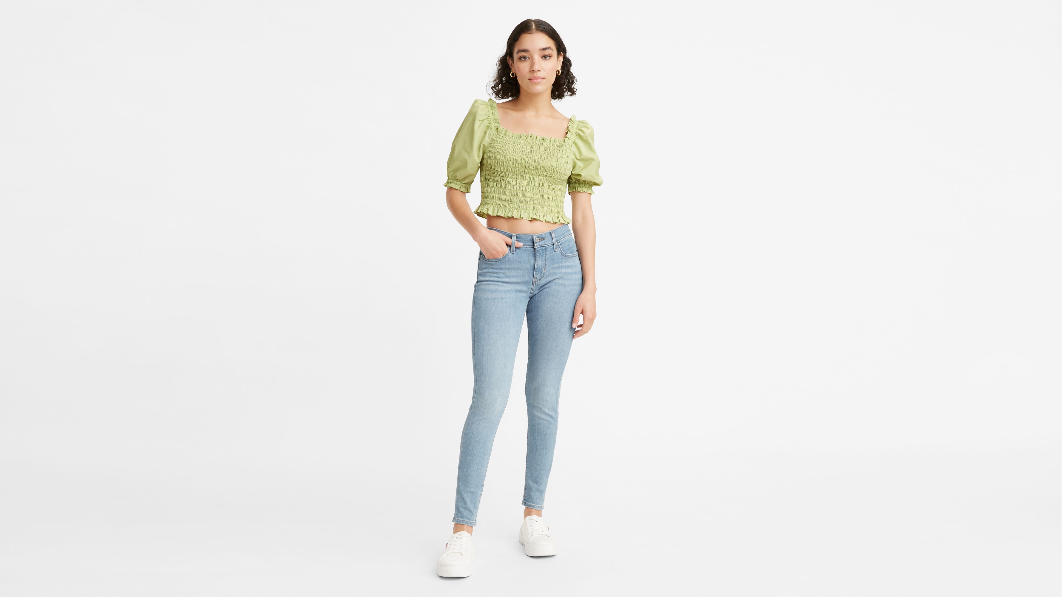 levi's 710 super skinny light blue