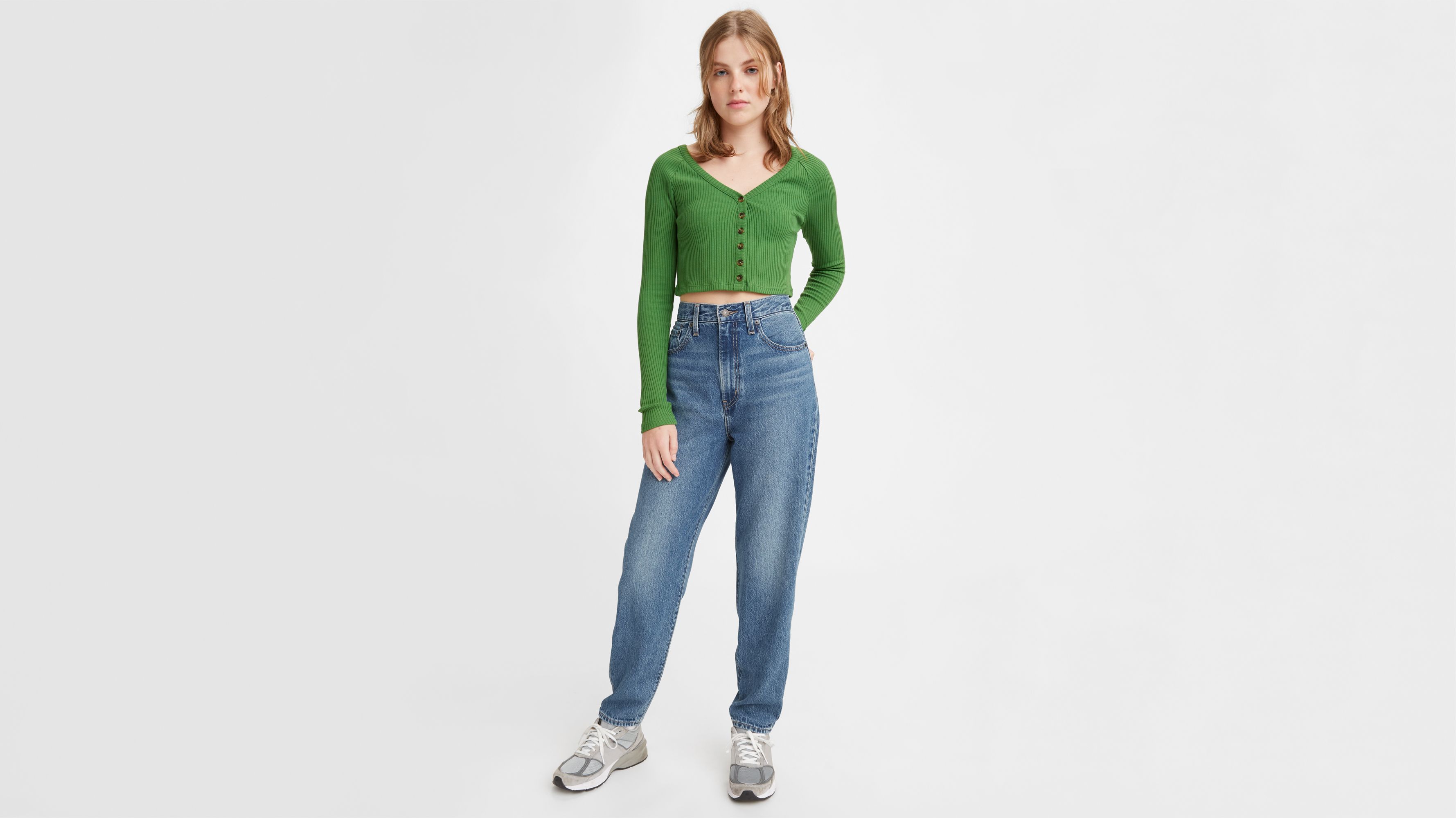 Loose sales tapered jeans