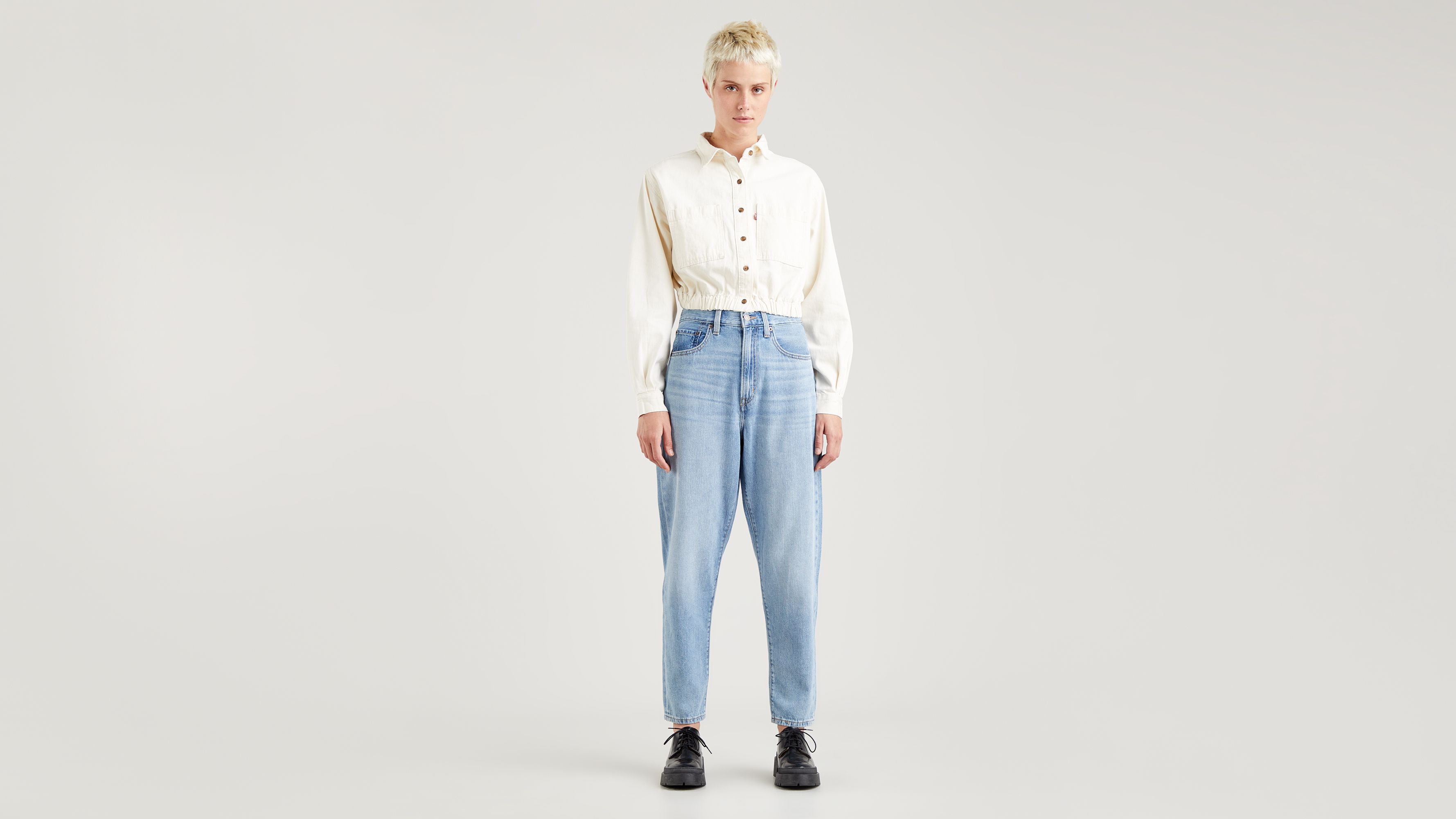 High Loose Taper Fit Women's Jeans 5