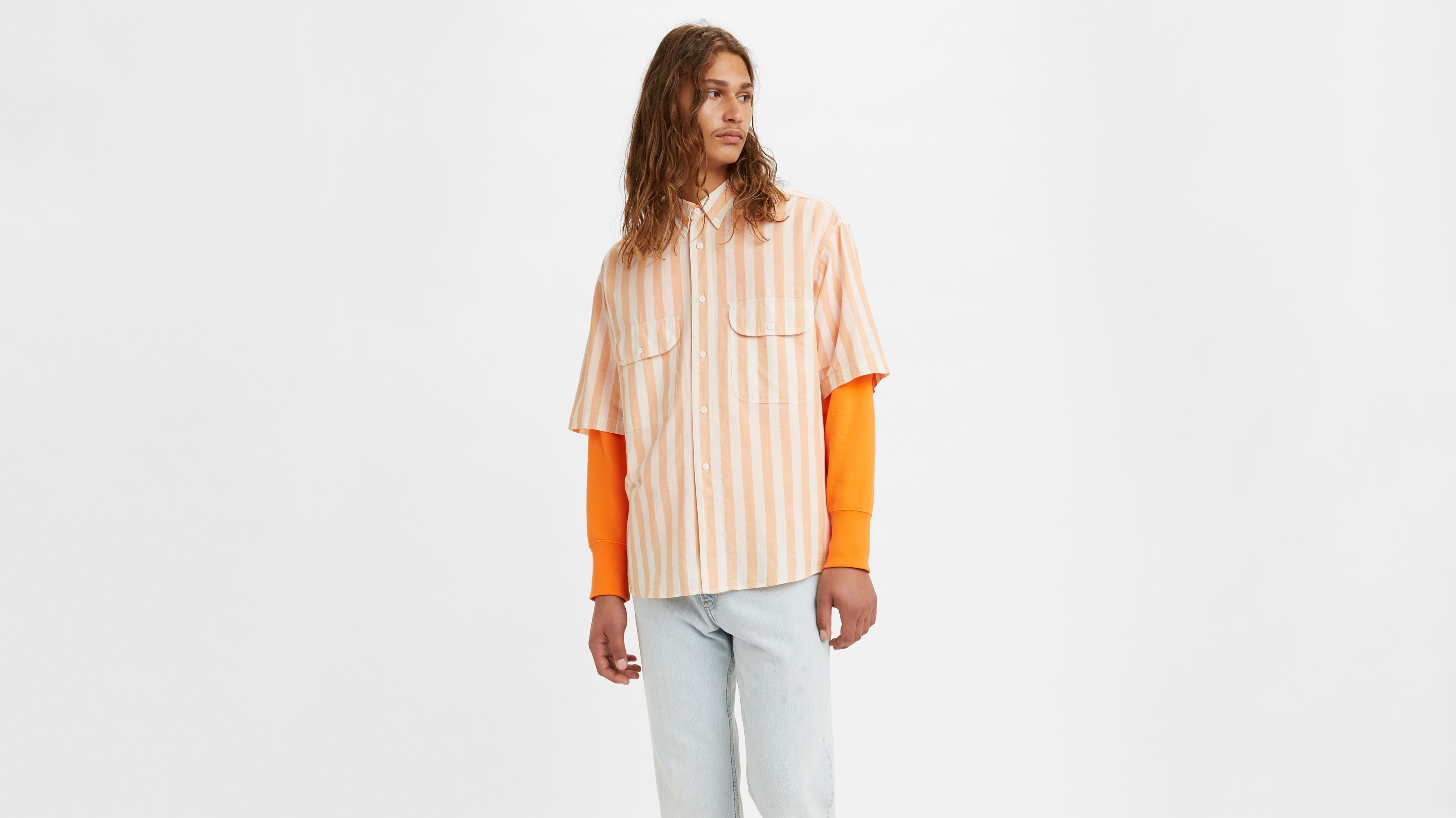 orange levis shirt