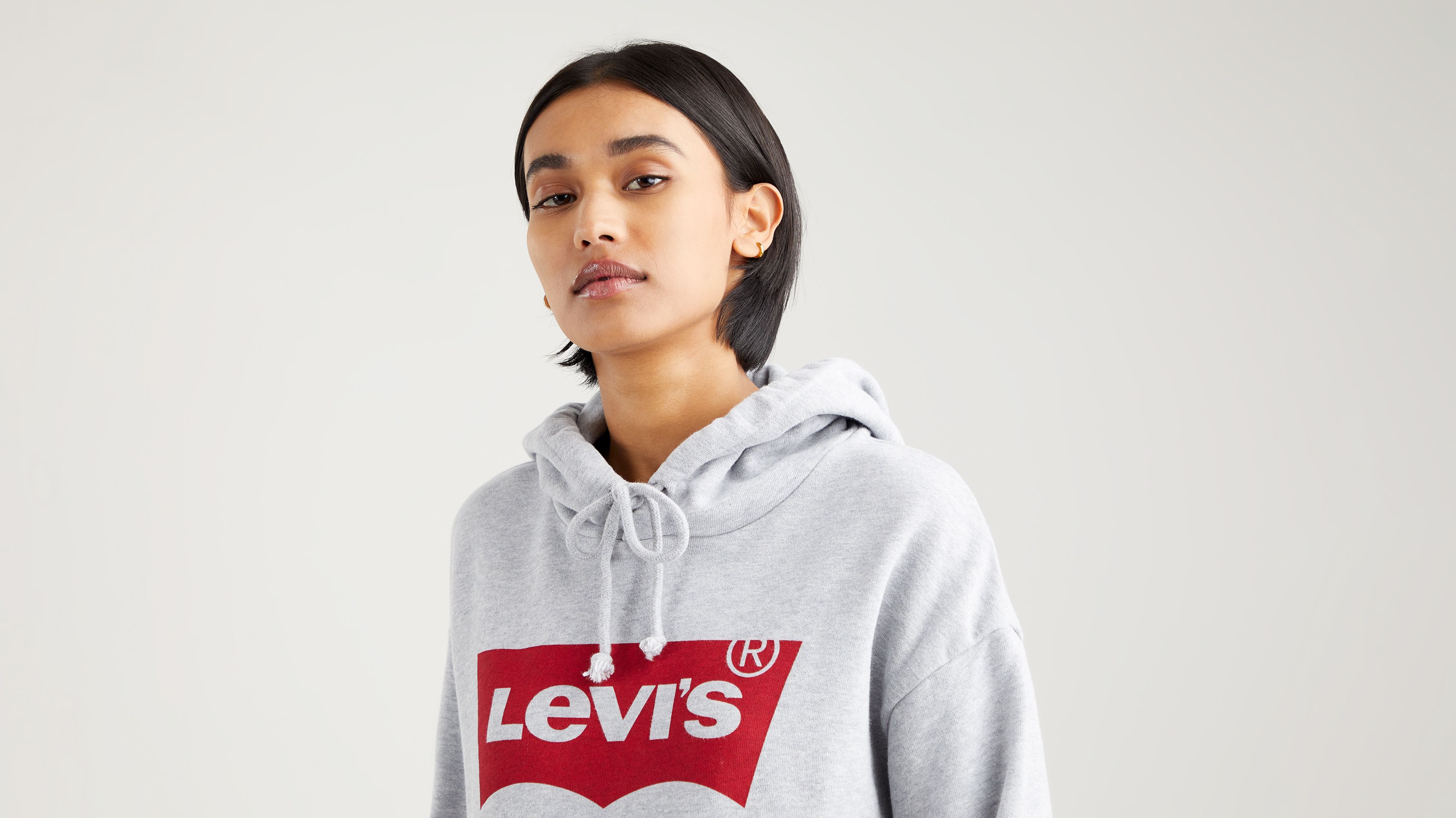 Womens grey store levi hoodie