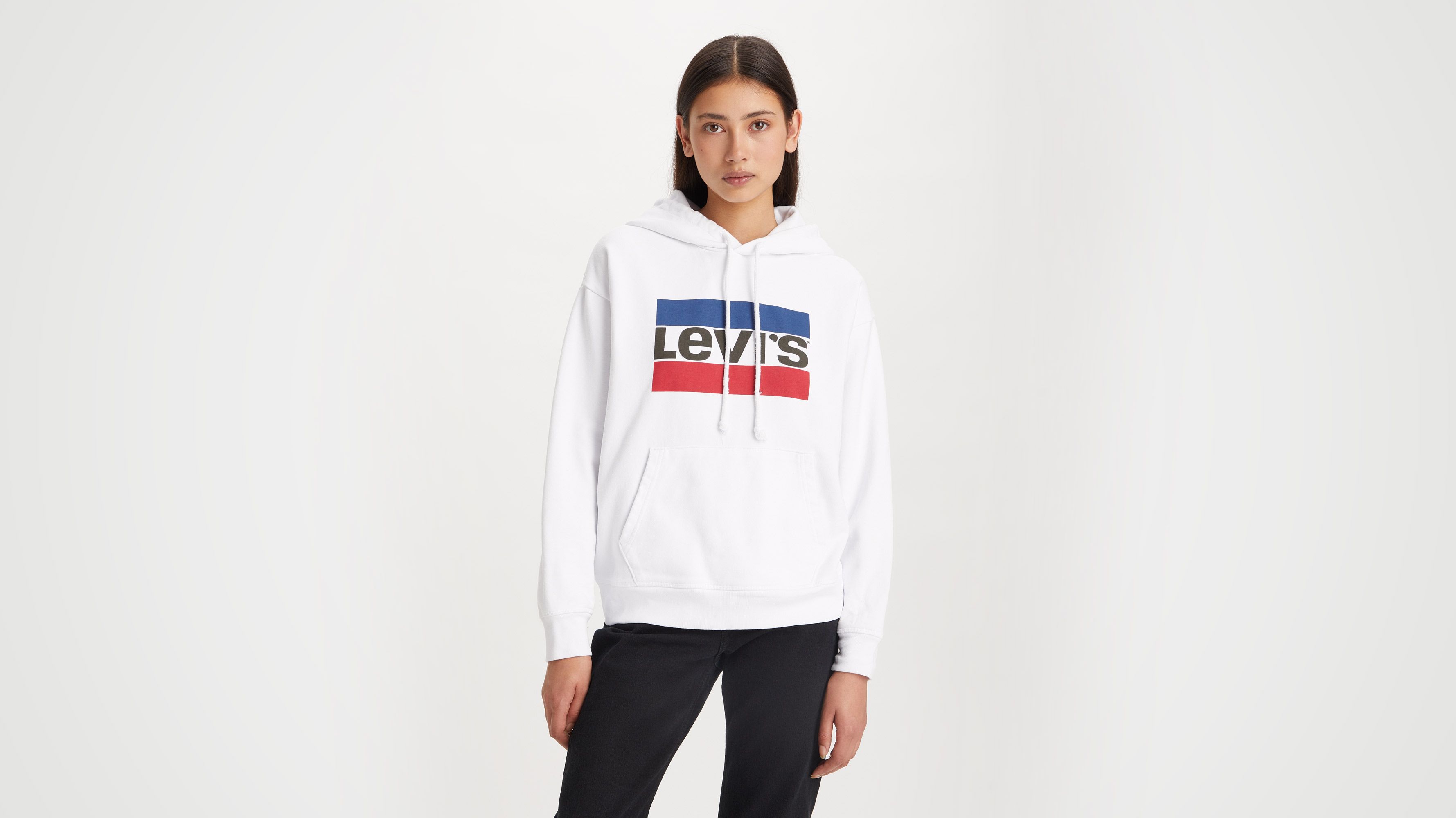 Levis white cheap hoodie women's