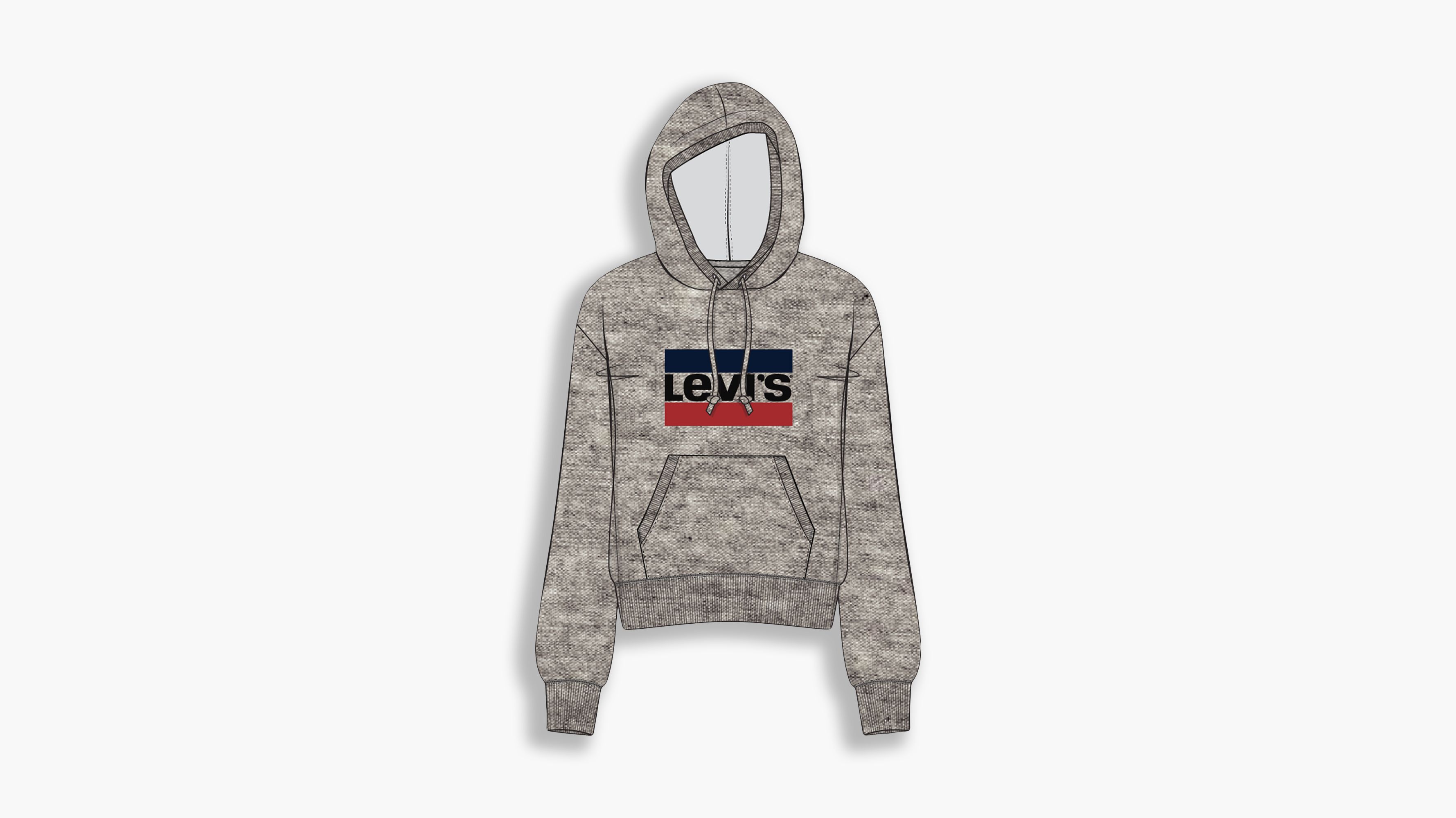 Levis hoodie grey womens best sale