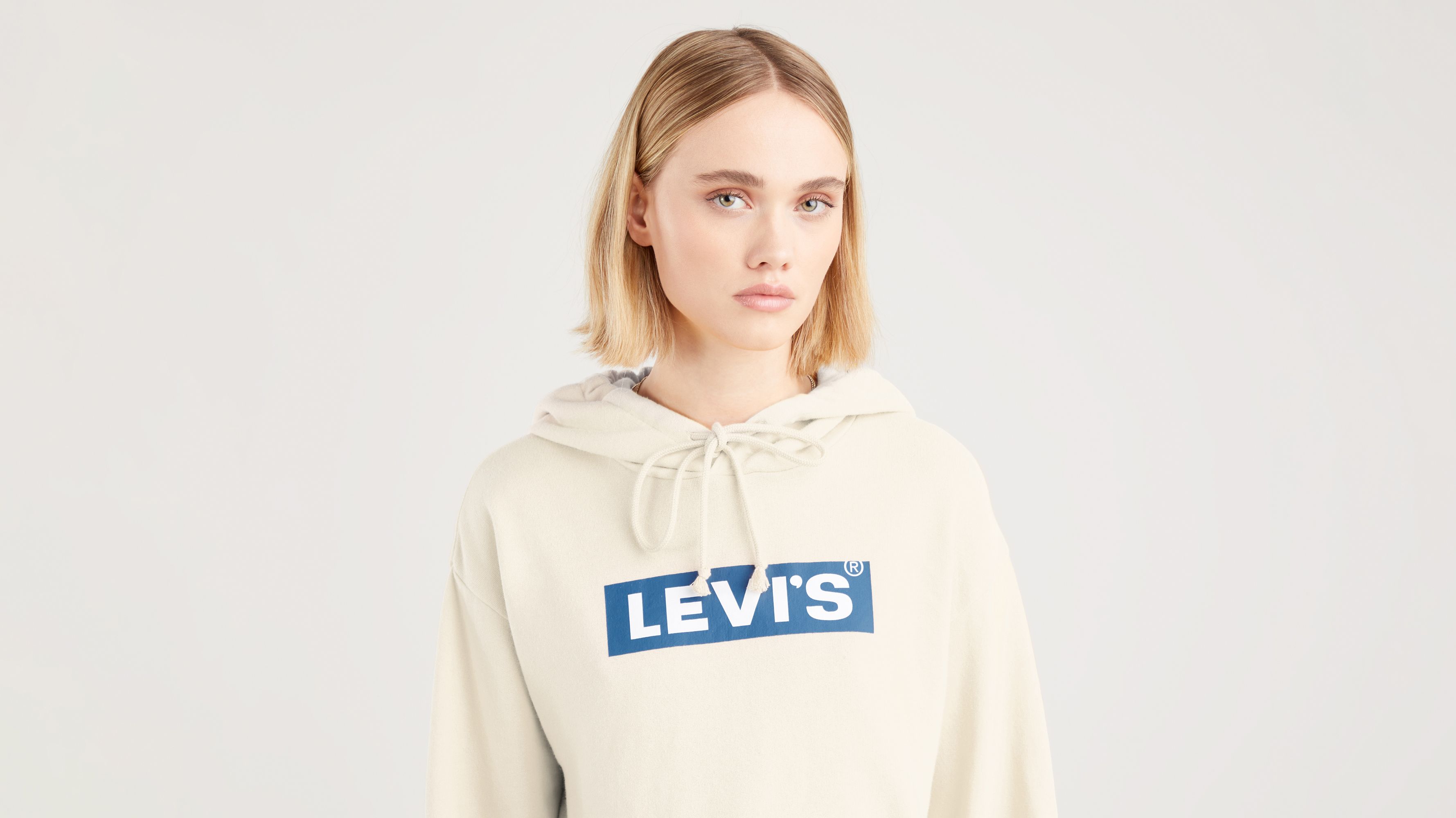 Levi's cream hoodie hot sale