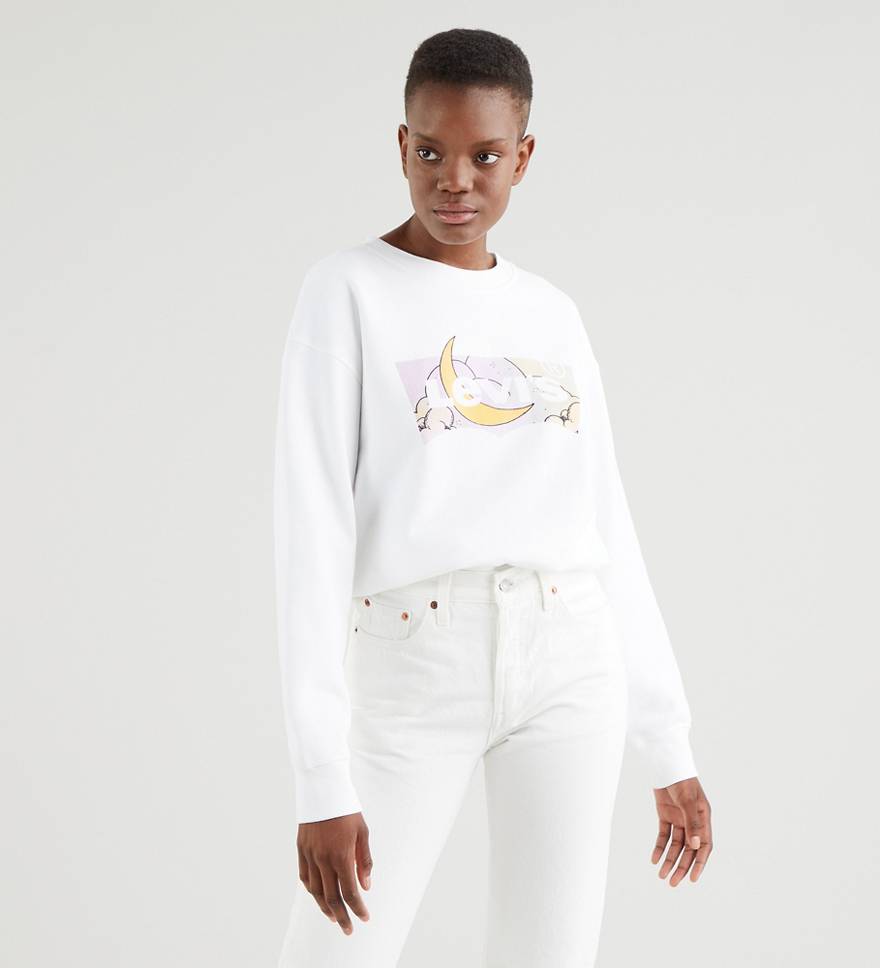 Standard Graphic Crew Neck Sweatshirt - White | Levi's® FR