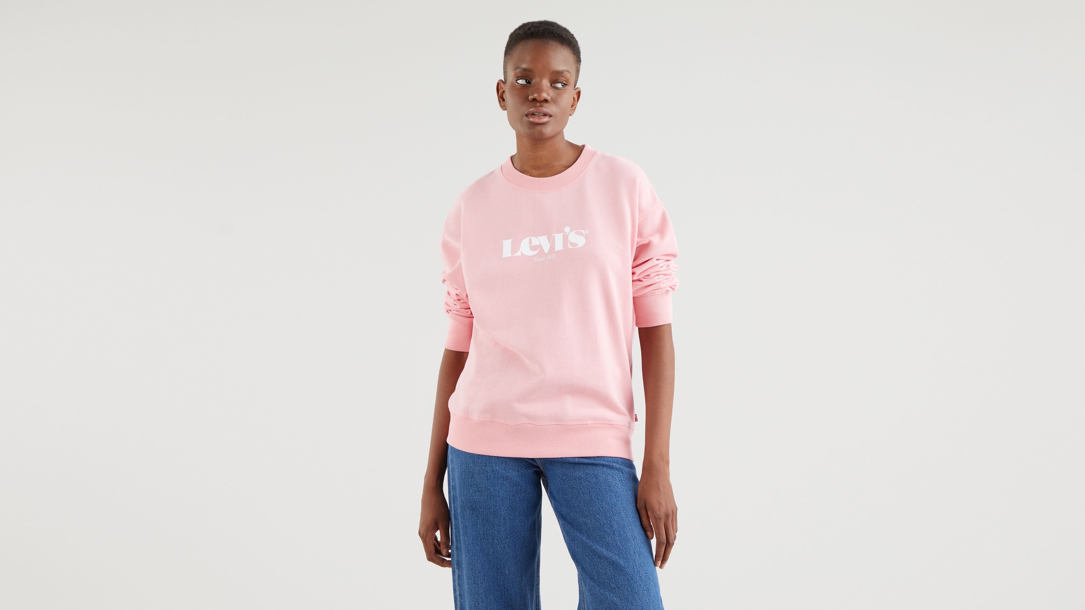 levis sweatshirt pink