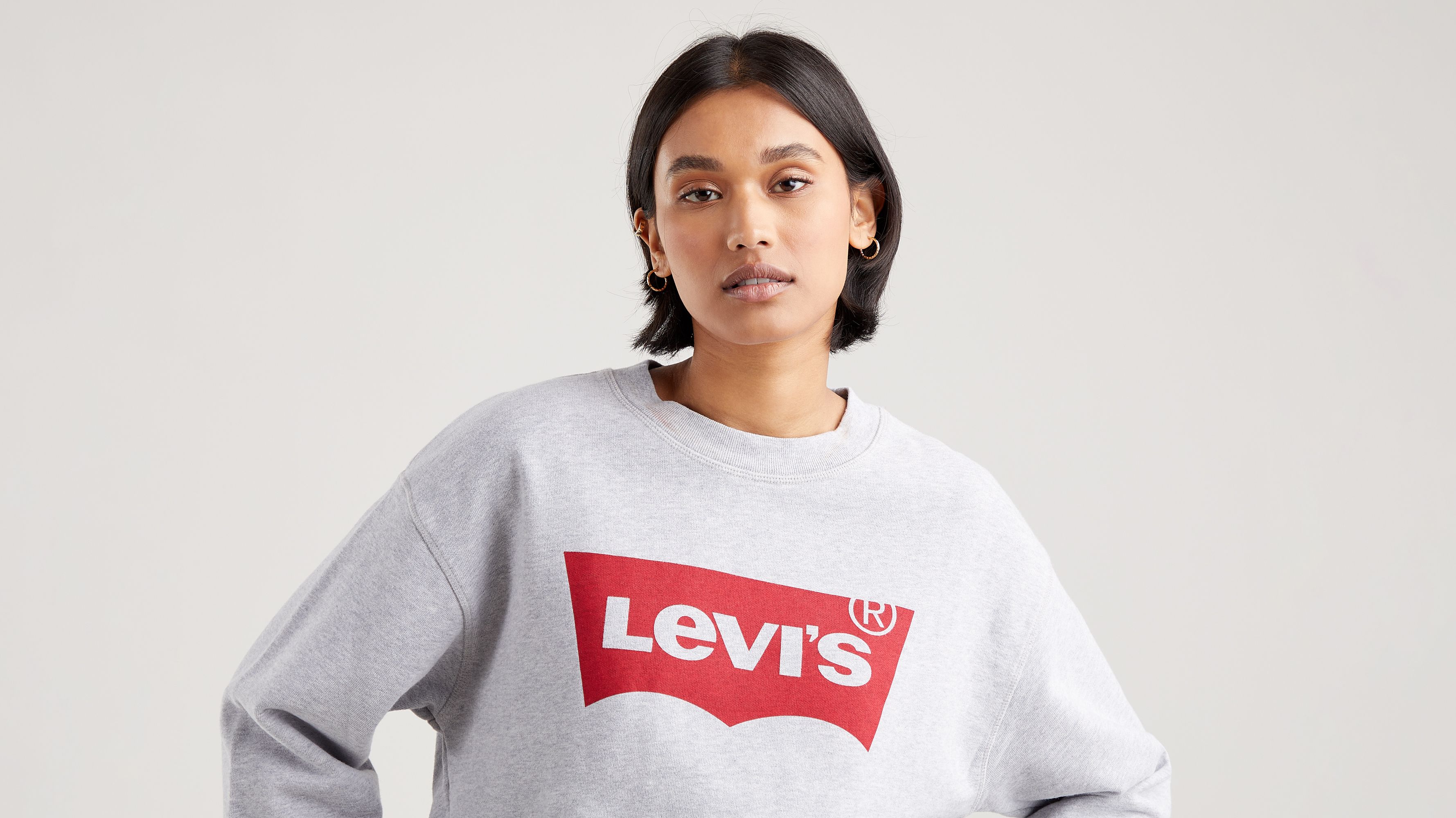 grey graphic crewneck