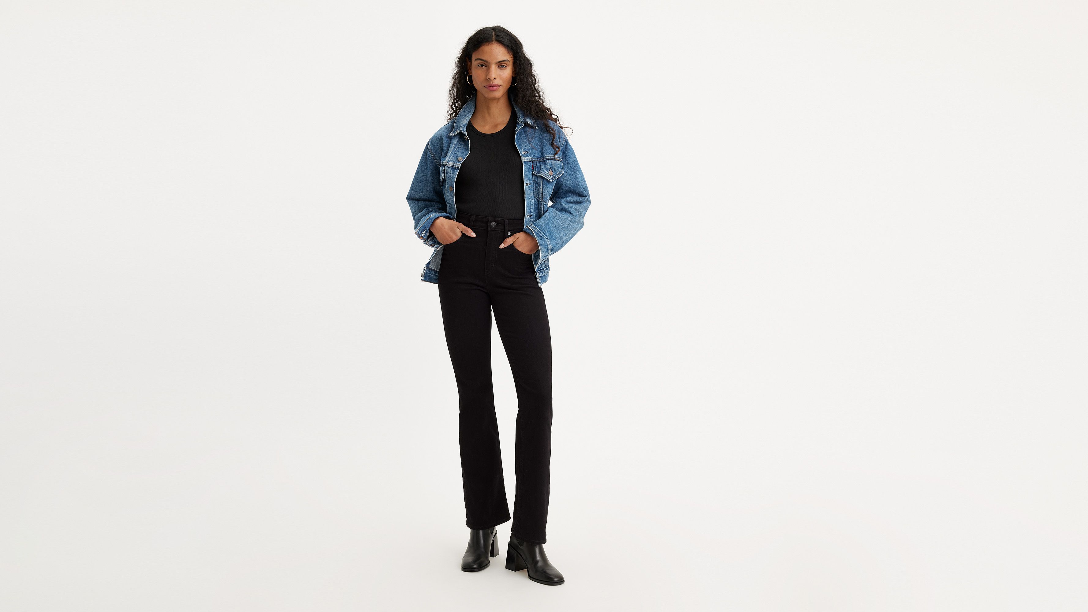 725 High Rise Bootcut Women's Jeans - Black | Levi's® US