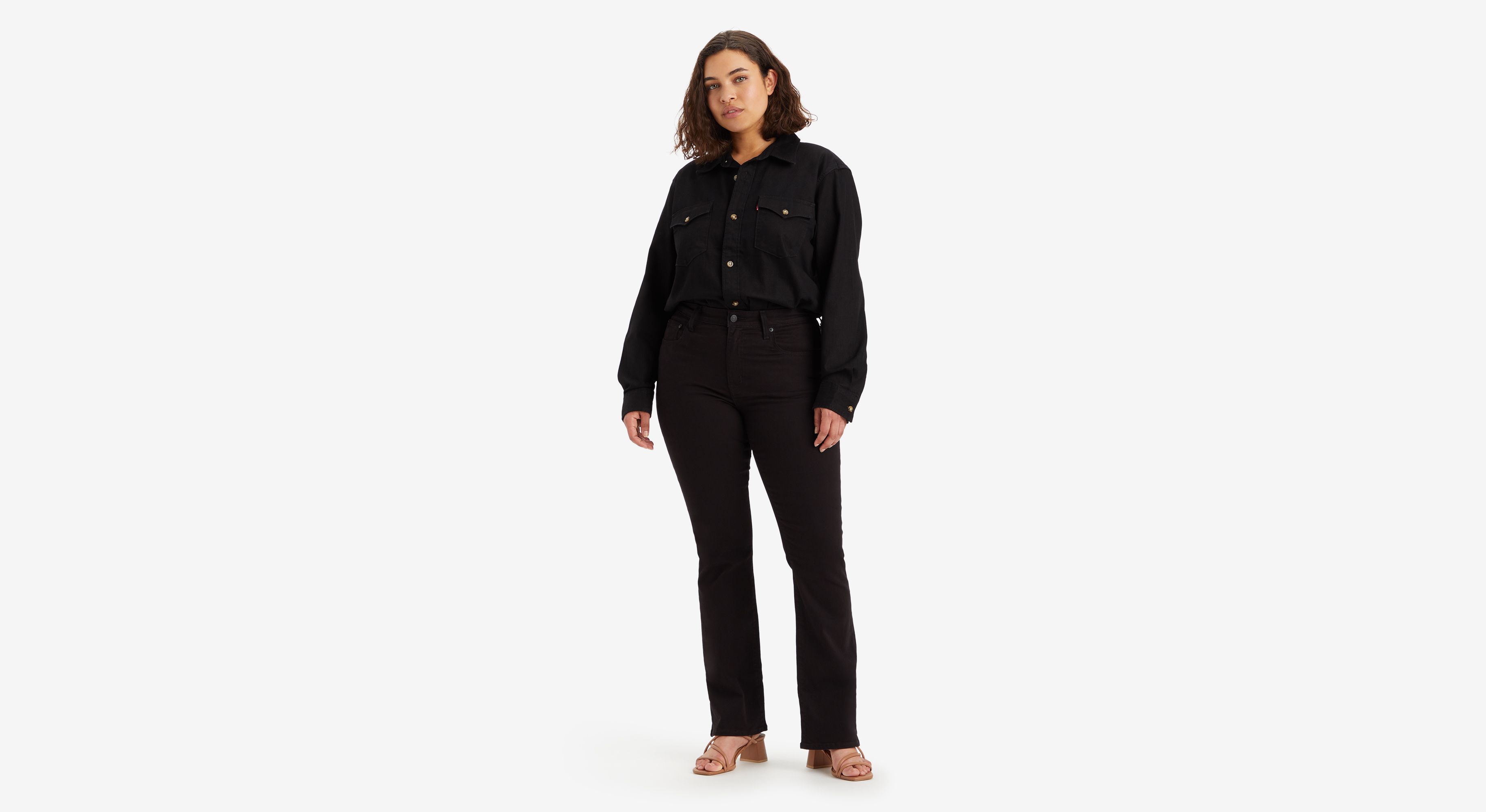  Levi's Pantalones de mezclilla 725 de tiro alto para mujer  (estándar y plus) : Ropa, Zapatos y Joyería