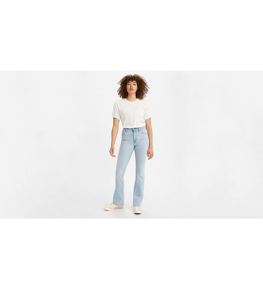Low Rise Light Wash Ripped Bootcut Jeans