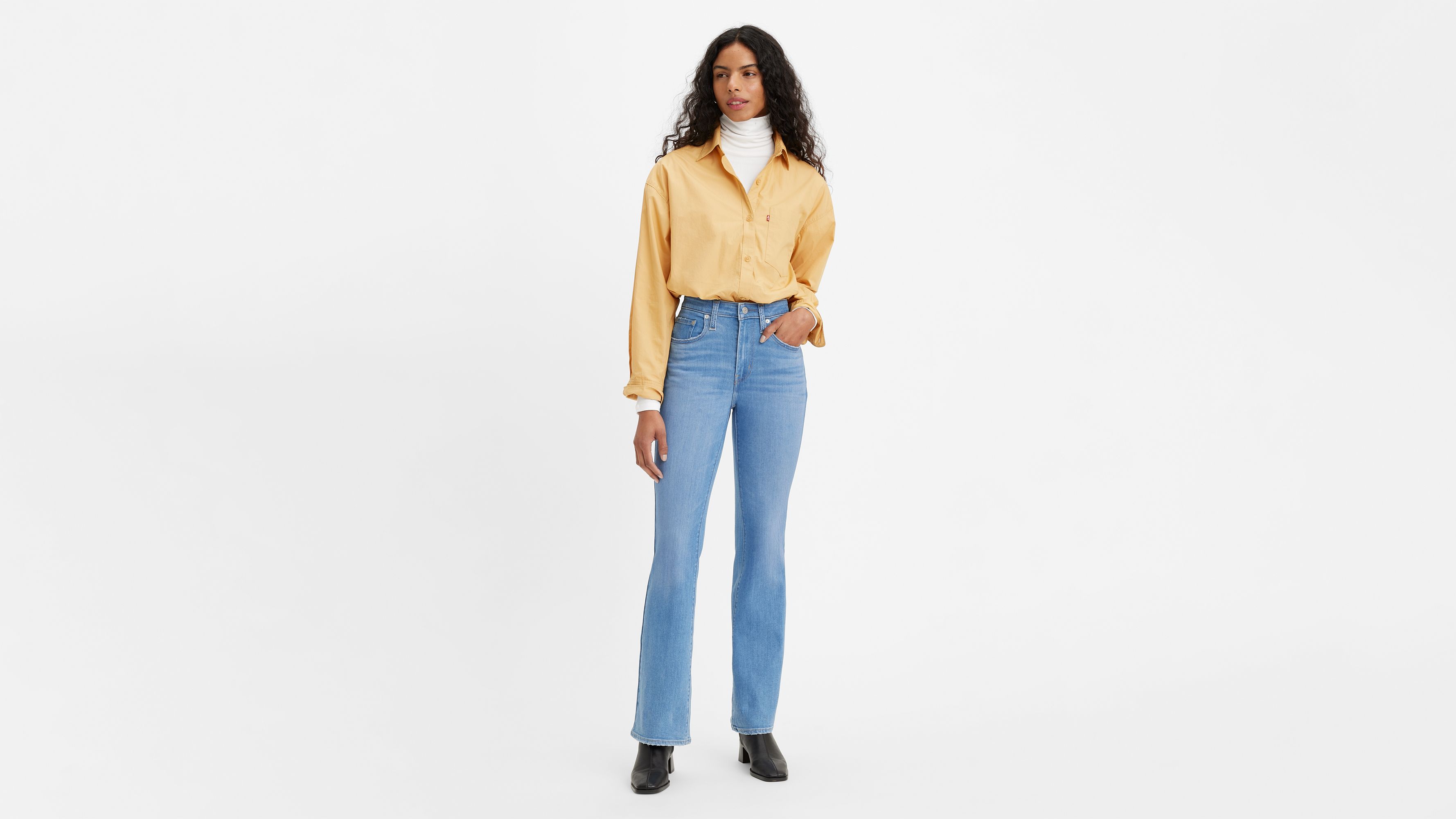 Levi's A3410-0025 725 High Rise Flare Jeans in Light of My Life - Light Wash