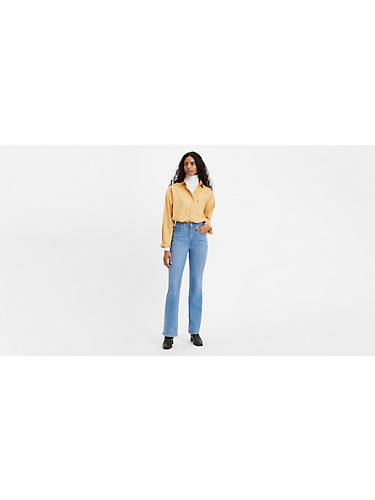 리바이스 Levi 725 High Rise Bootcut Womens Jeans,Tribeca Sun - Light Wash