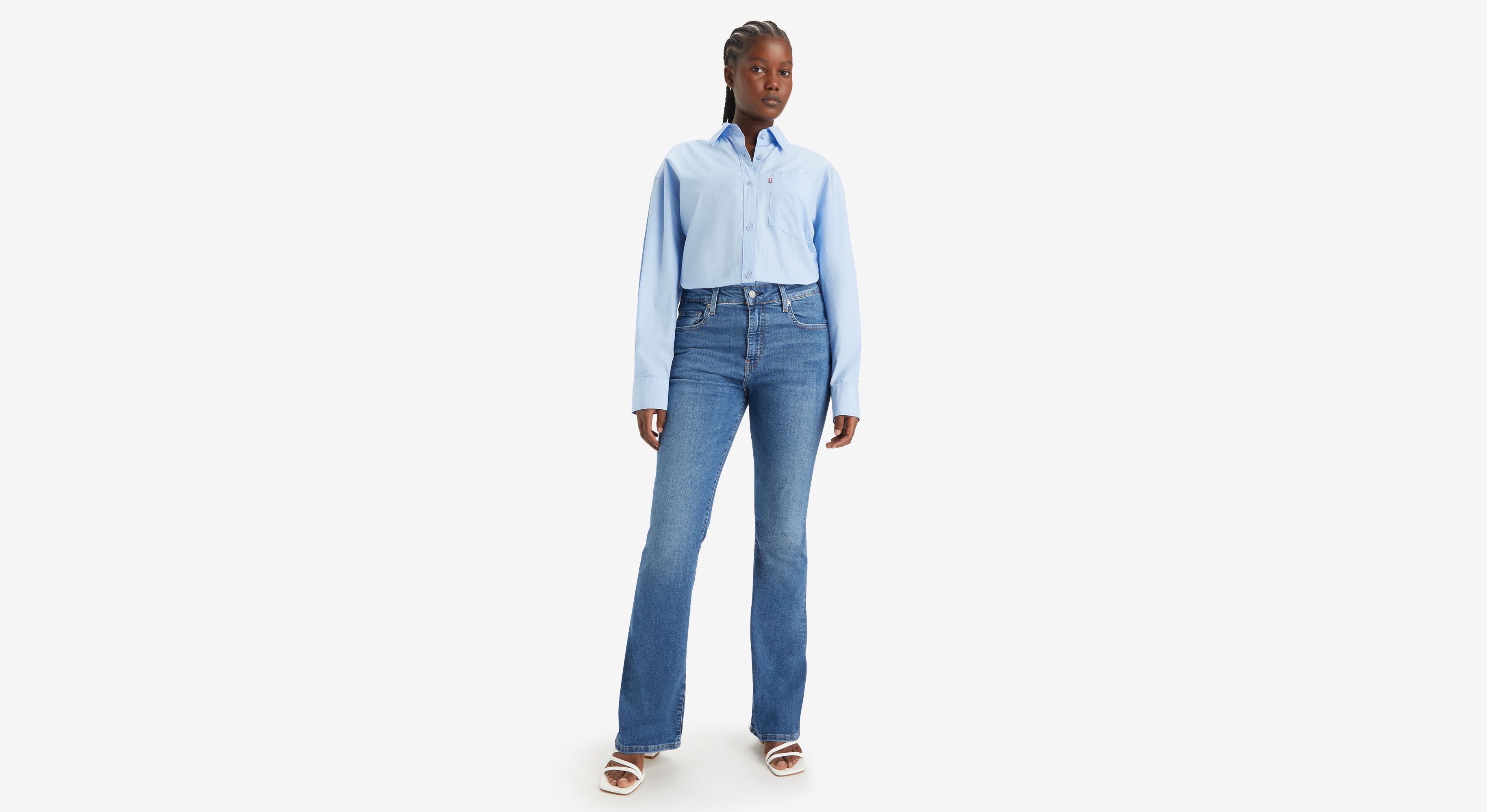 725™ High Rise Bootcut Jeans - Blue | Levi's® GB