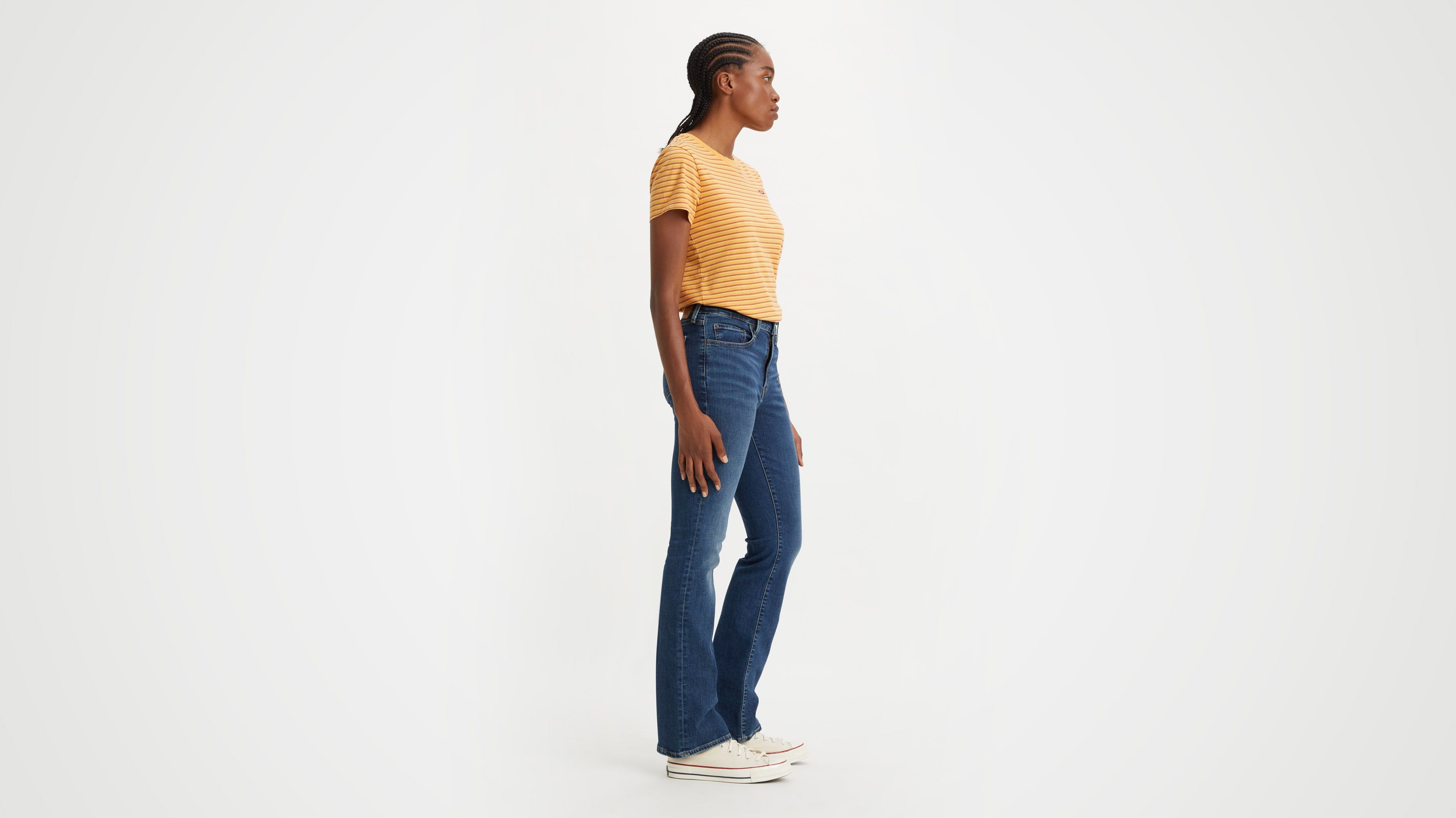 Levi's 725 High Rise Bootcut Jeans In Blue Wave