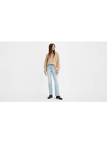 리바이스 Levi 725 High Rise Bootcut Womens Jeans,Cut It Close - Light Wash