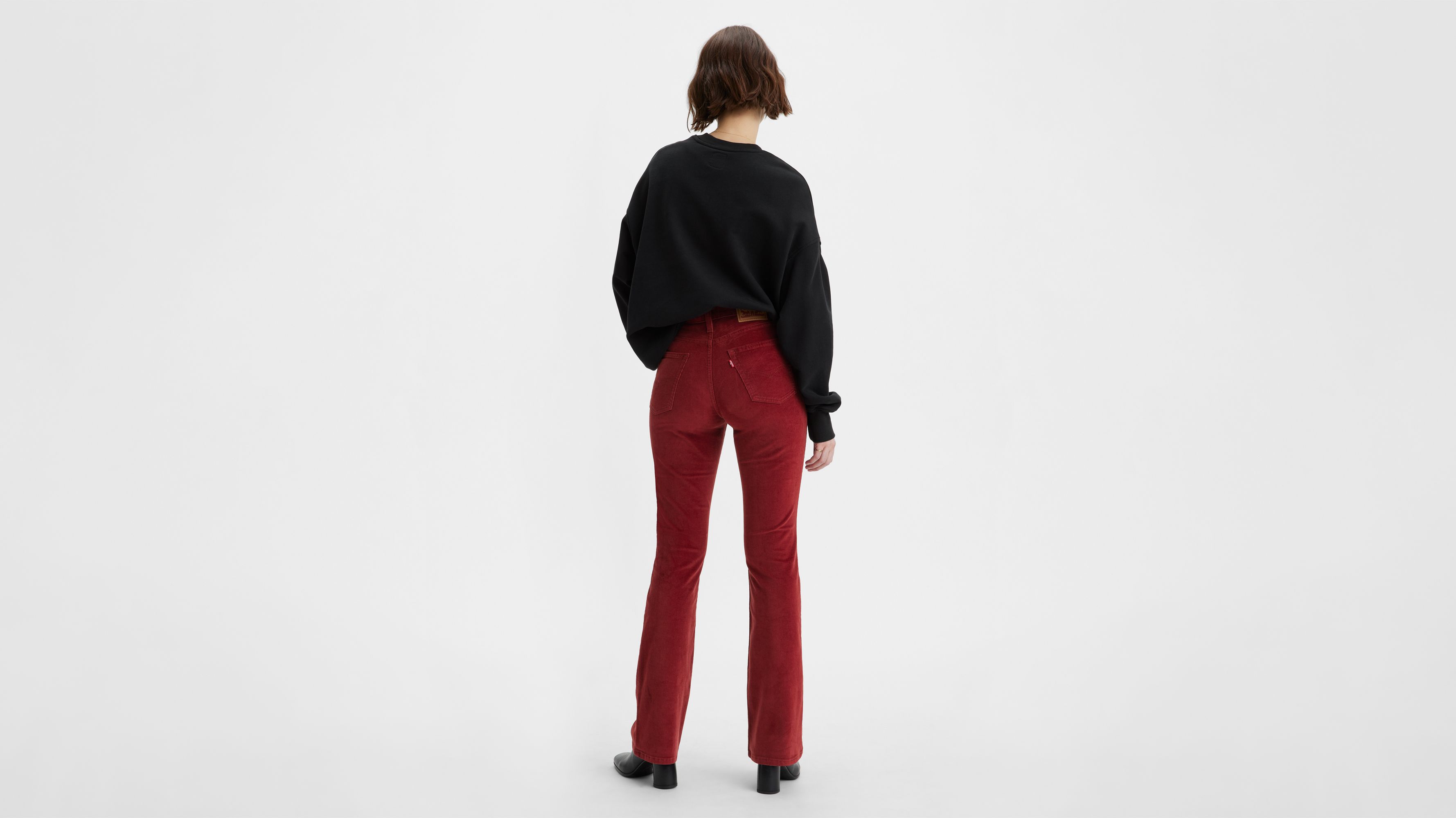 725 High Rise Bootcut Corduroy Women's Pants - Red