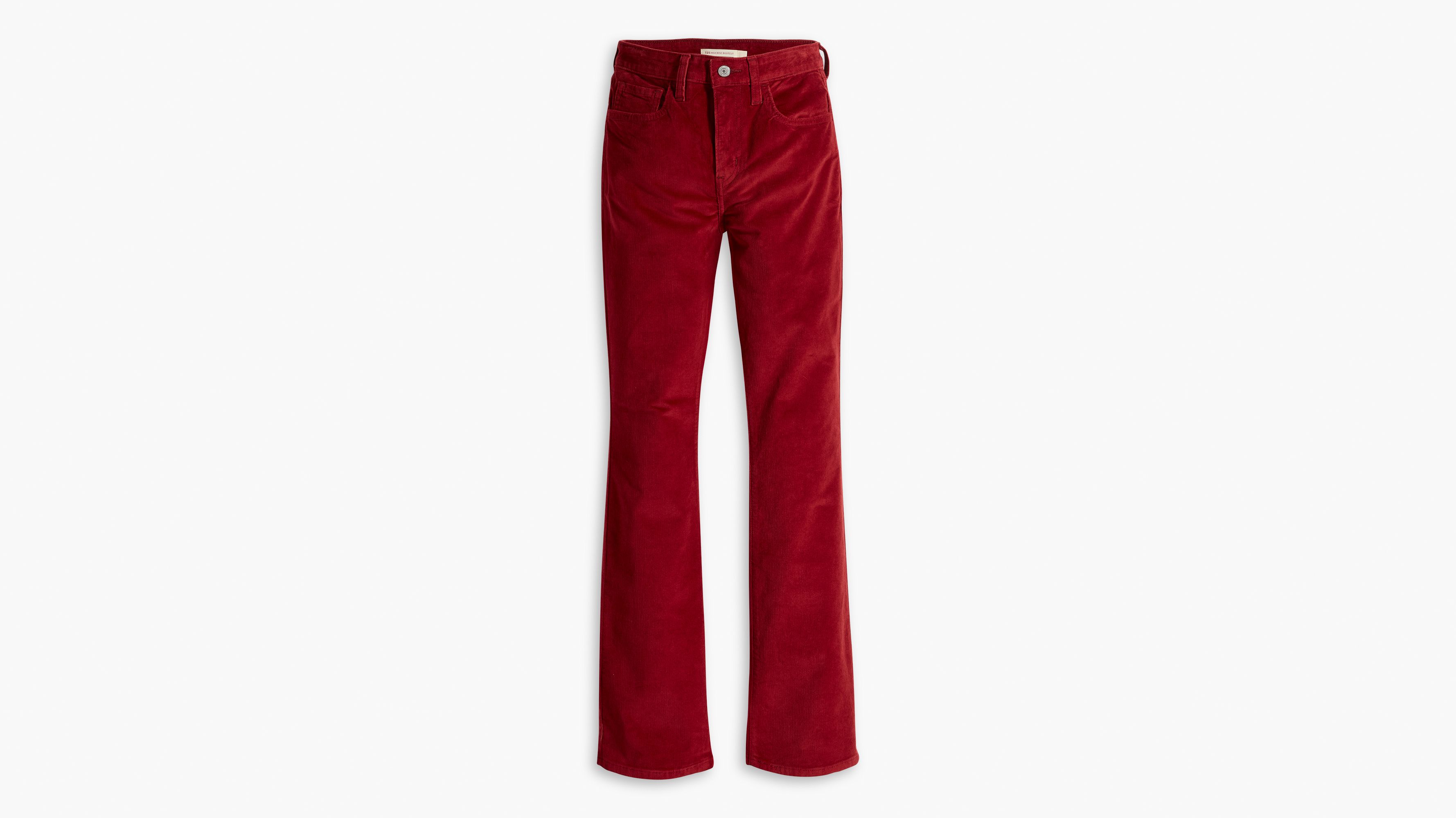 725 High Rise Bootcut Corduroy Women's Pants - Red