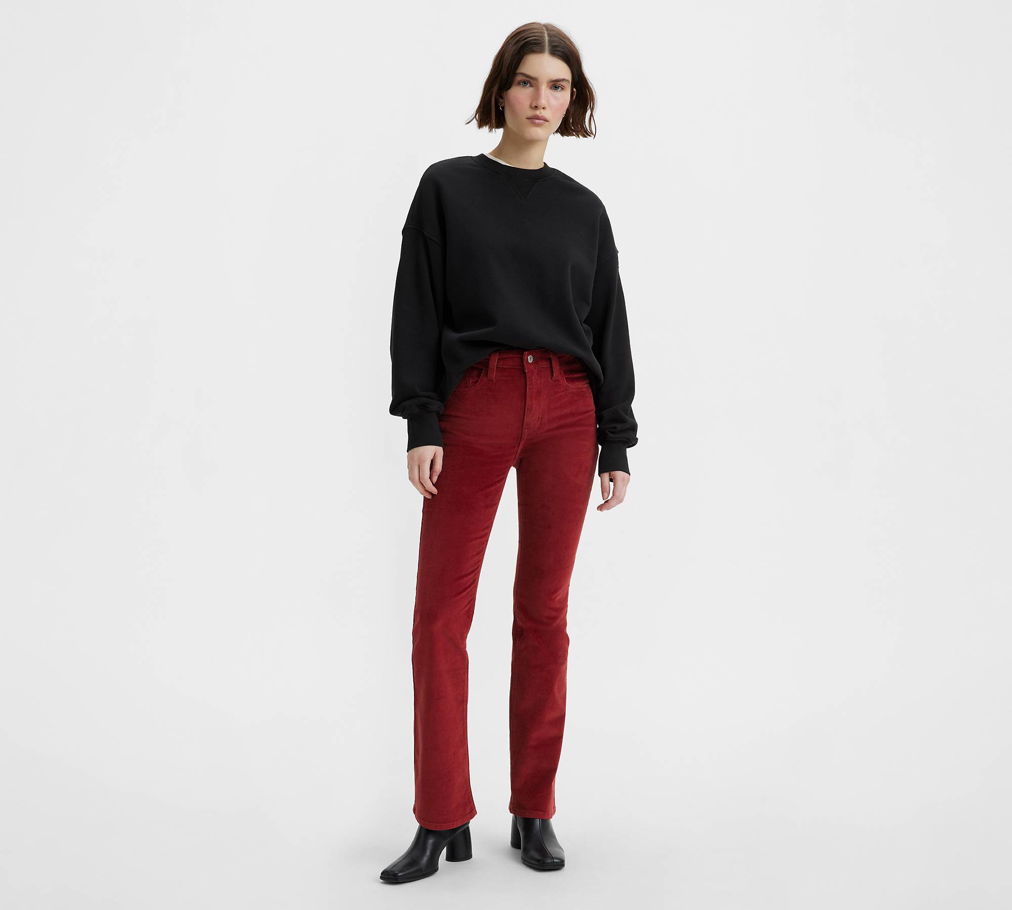 725 High Rise Bootcut Corduroy Women's Pants - Red | Levi's® US