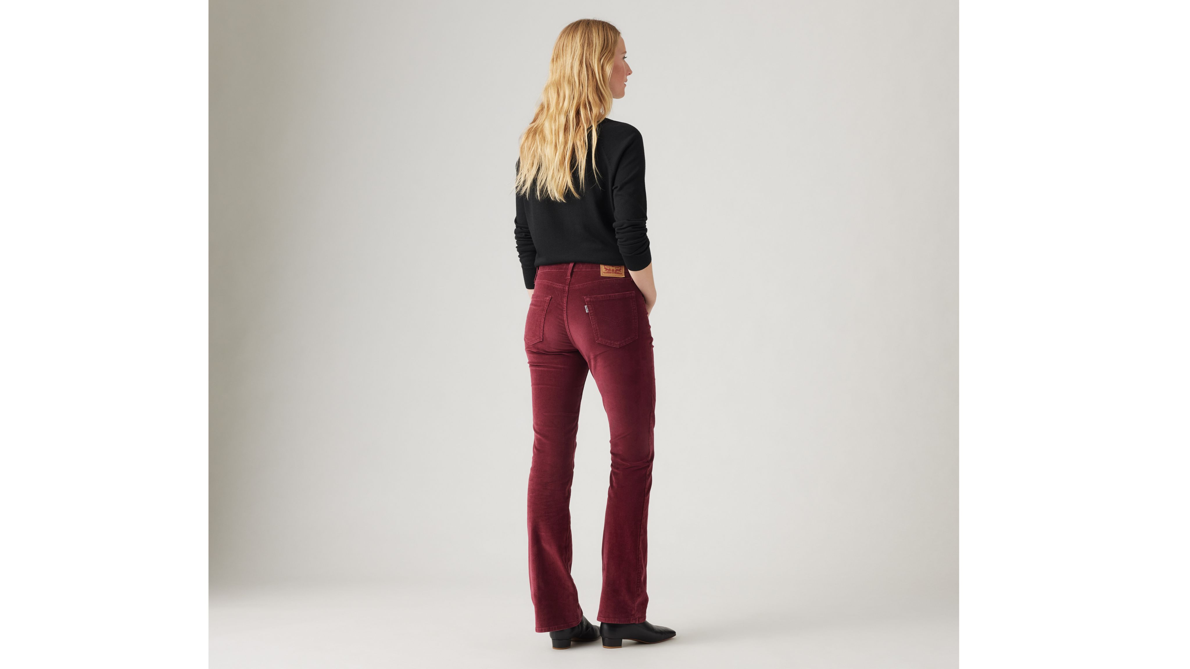 Levi's 725 High Rise Bootcut Corduroy Jeans In Windsor Wine