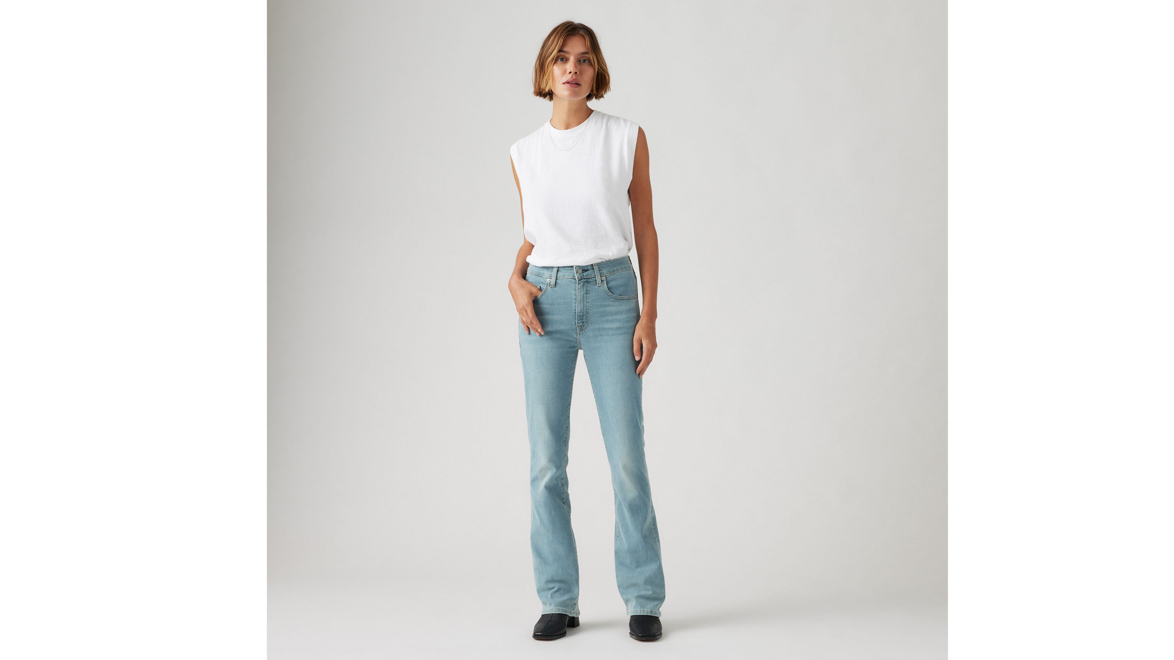 Levi's 315 Shaping Mid Rise Lightweight Bootcut Jeans In Liberty Life