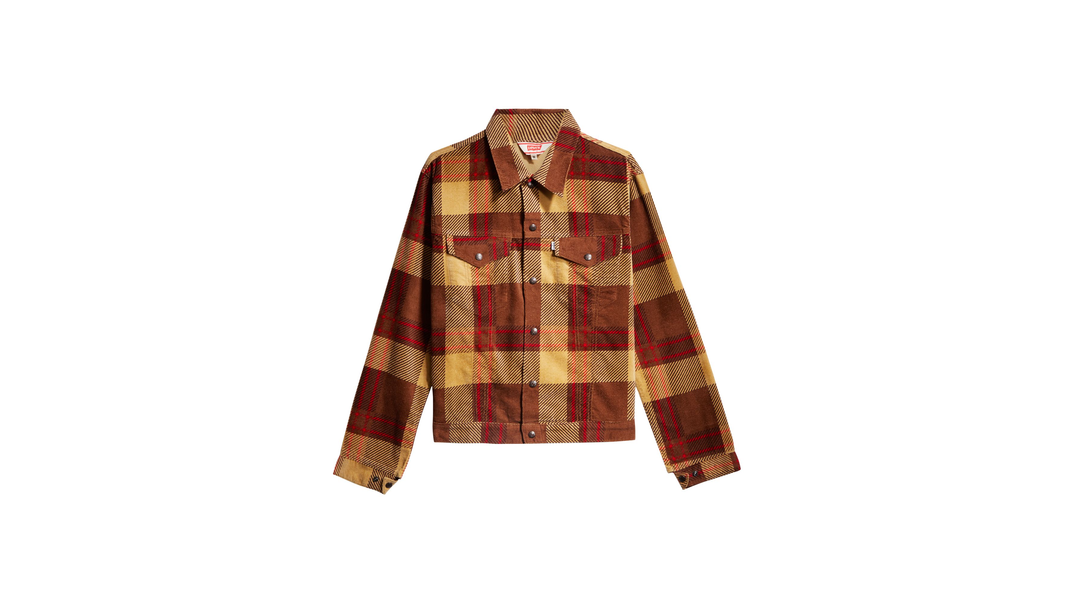 Vintage Clothing Plaid Cord Trucker 