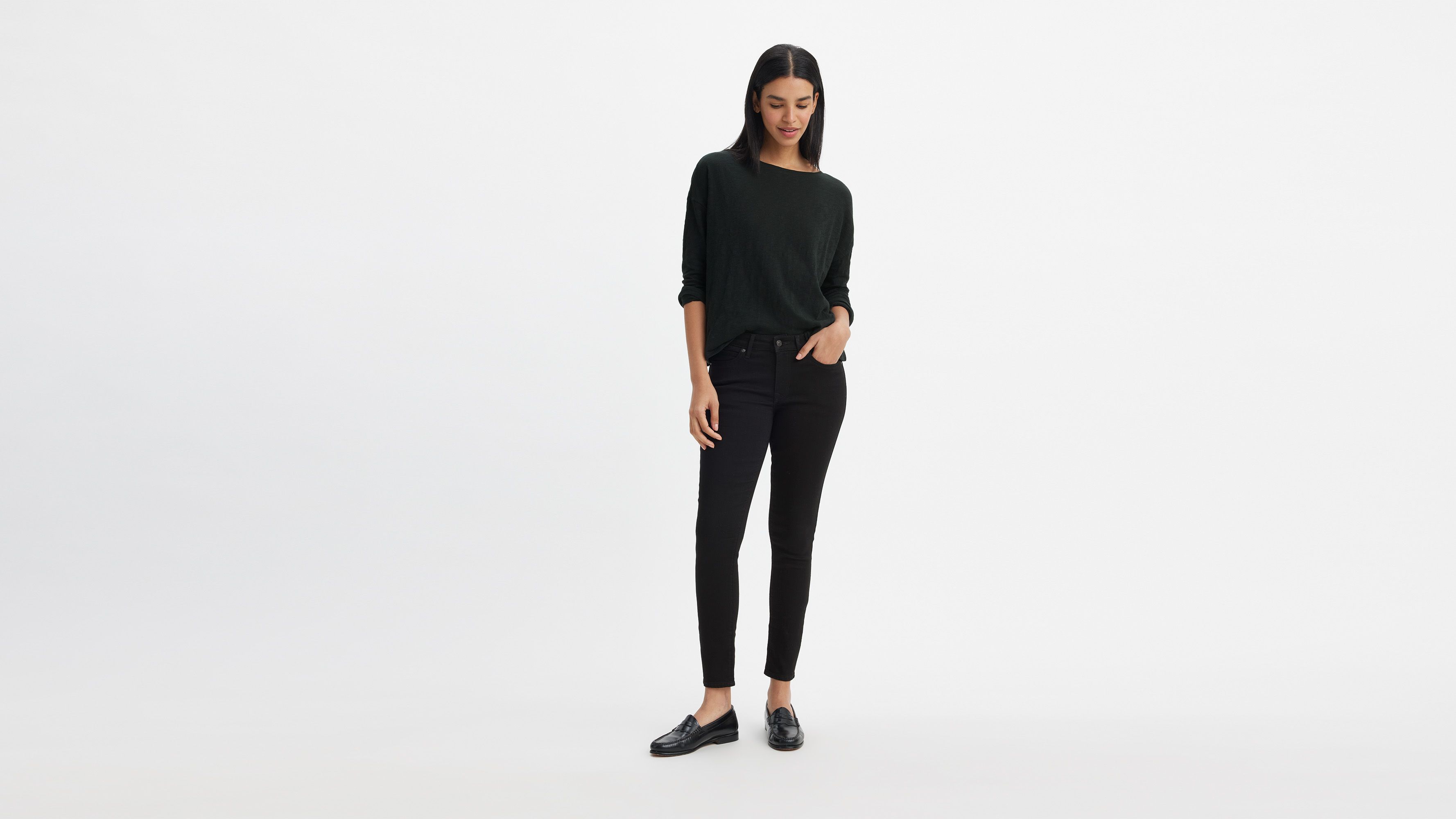 levi's 711 black jeans