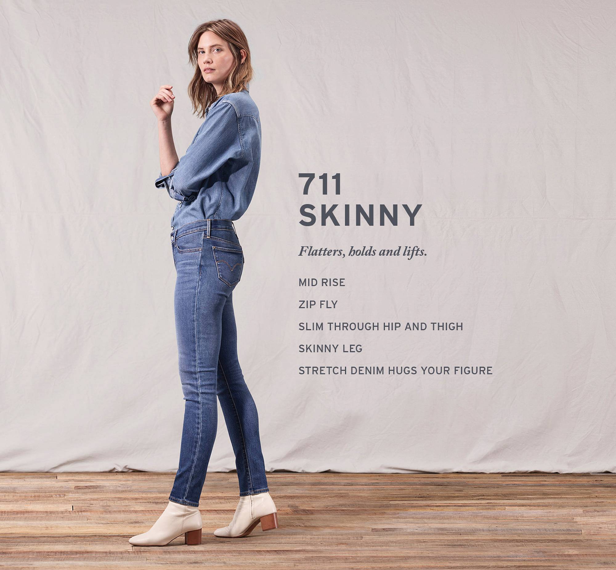 sløjfe pessimist Utallige 711™ Skinny Jeans - Black | Levi's® AM