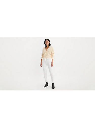 리바이스 Levi 711 Skinny Womens Jeans,Soft Clean White