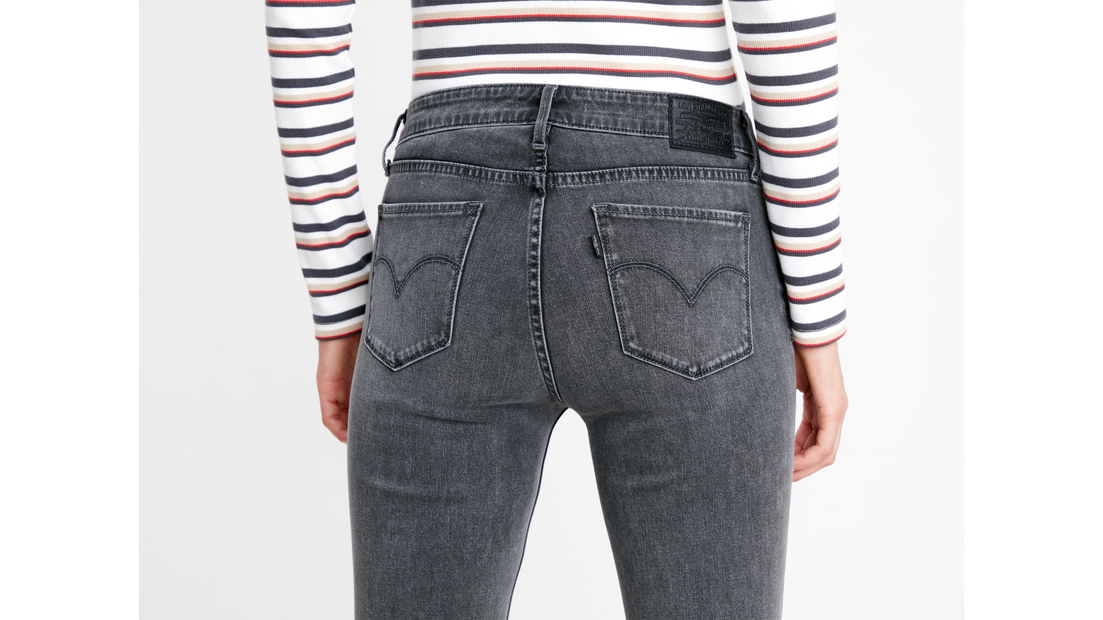 levi's 711 skinny grey