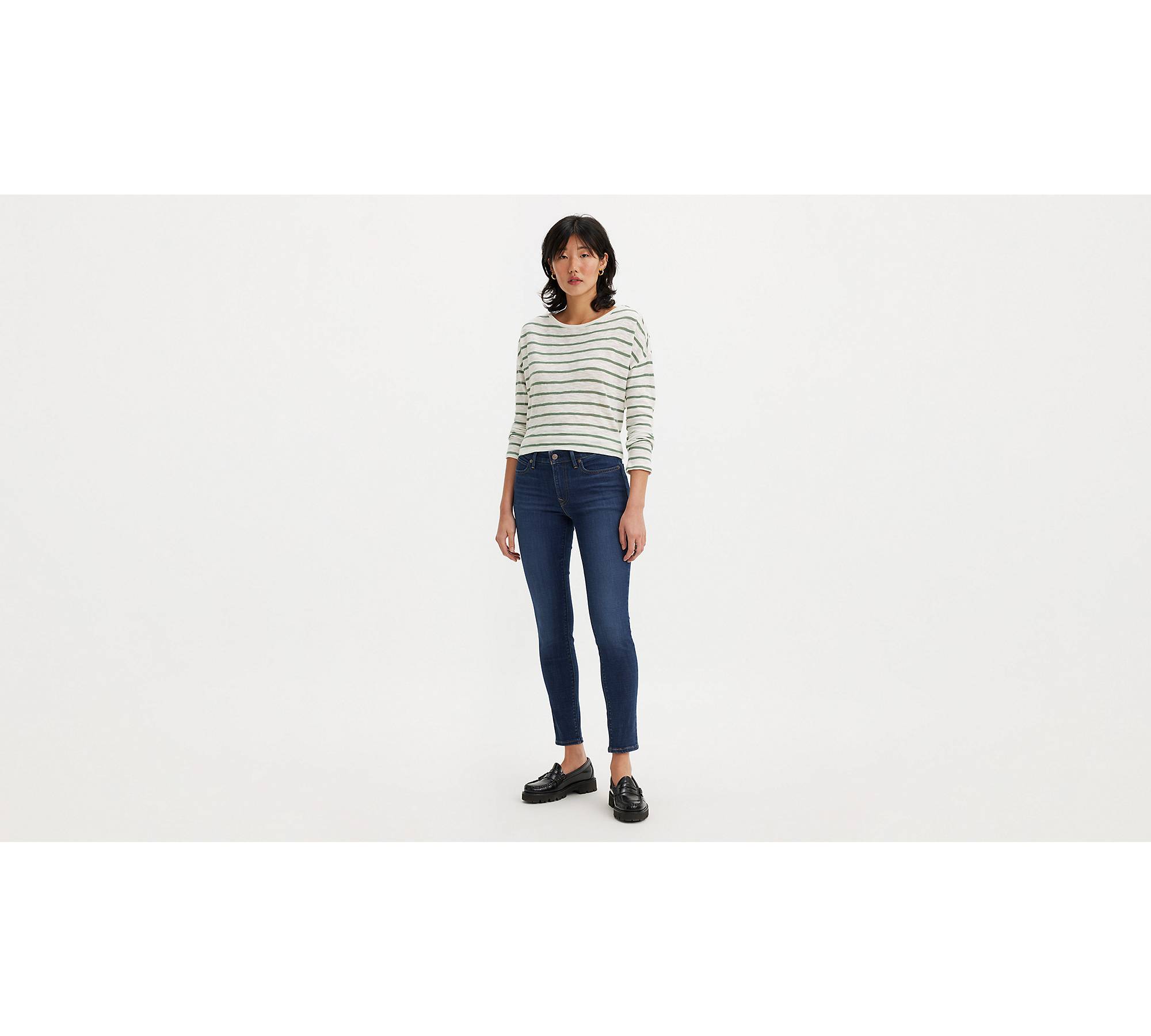 Levis Womens 711 Skinny Jeans Standard 32 Regular Lapis Hay