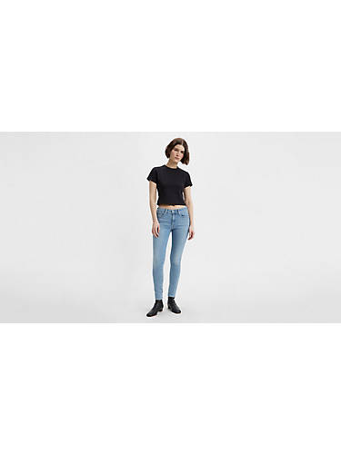 리바이스 Levi 711 Skinny Womens Jeans,Blue Wave Light - Light Wash