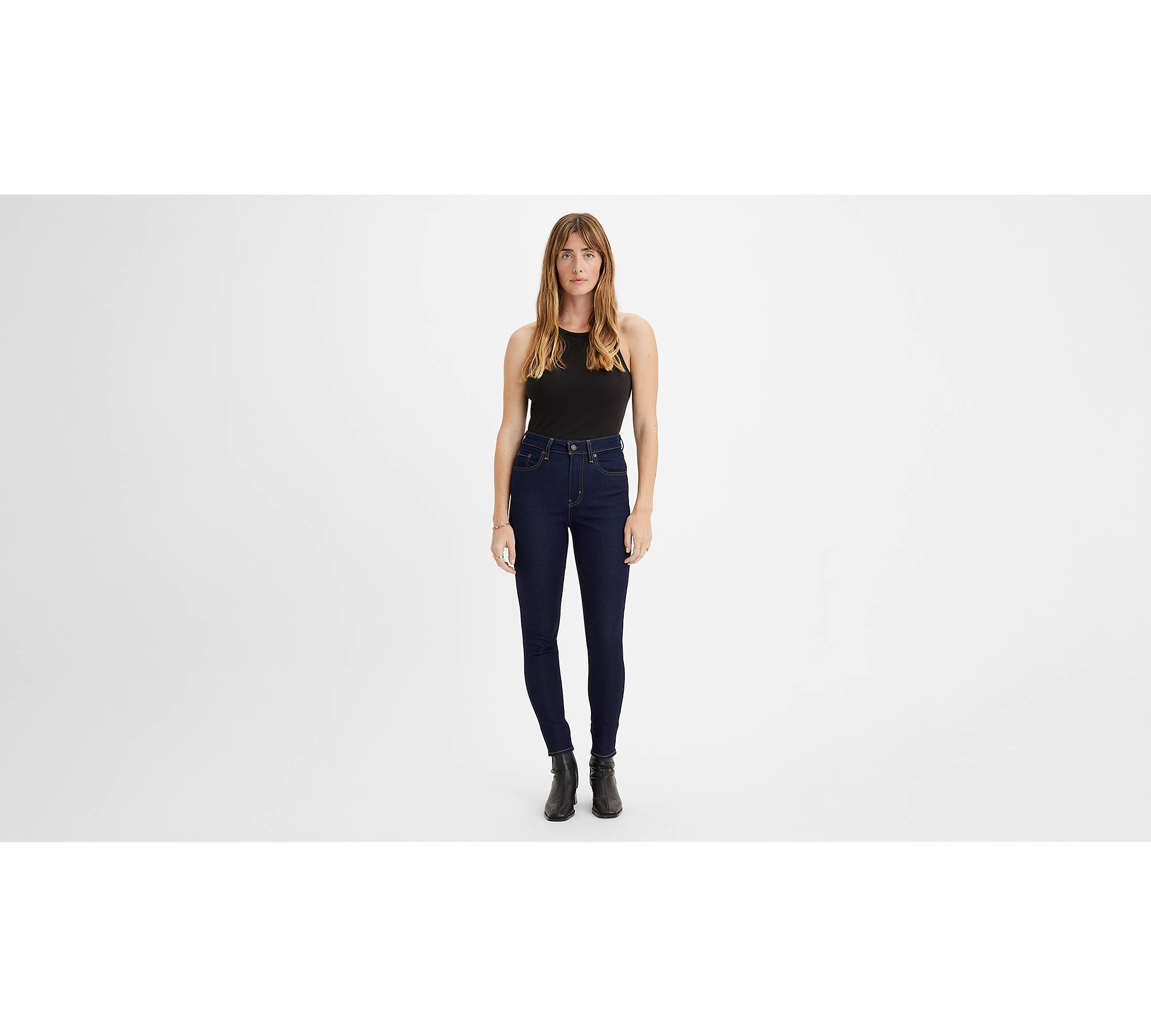 Levi's® Plus 721™ HIGH RISE SKINNY - Jeans Skinny Fit - to the nine/black  denim 