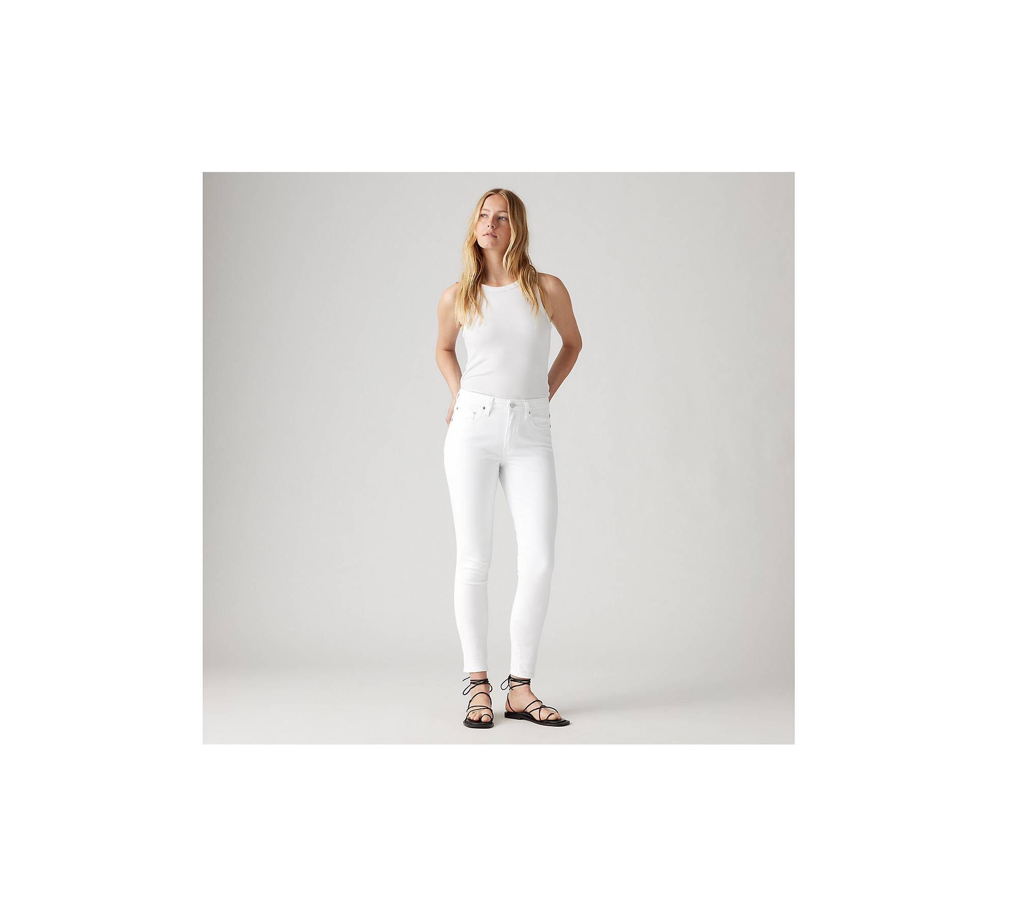 Mantel automaat eenvoudig 721™ High Rise Skinny Jeans - Wit | Levi's® NL