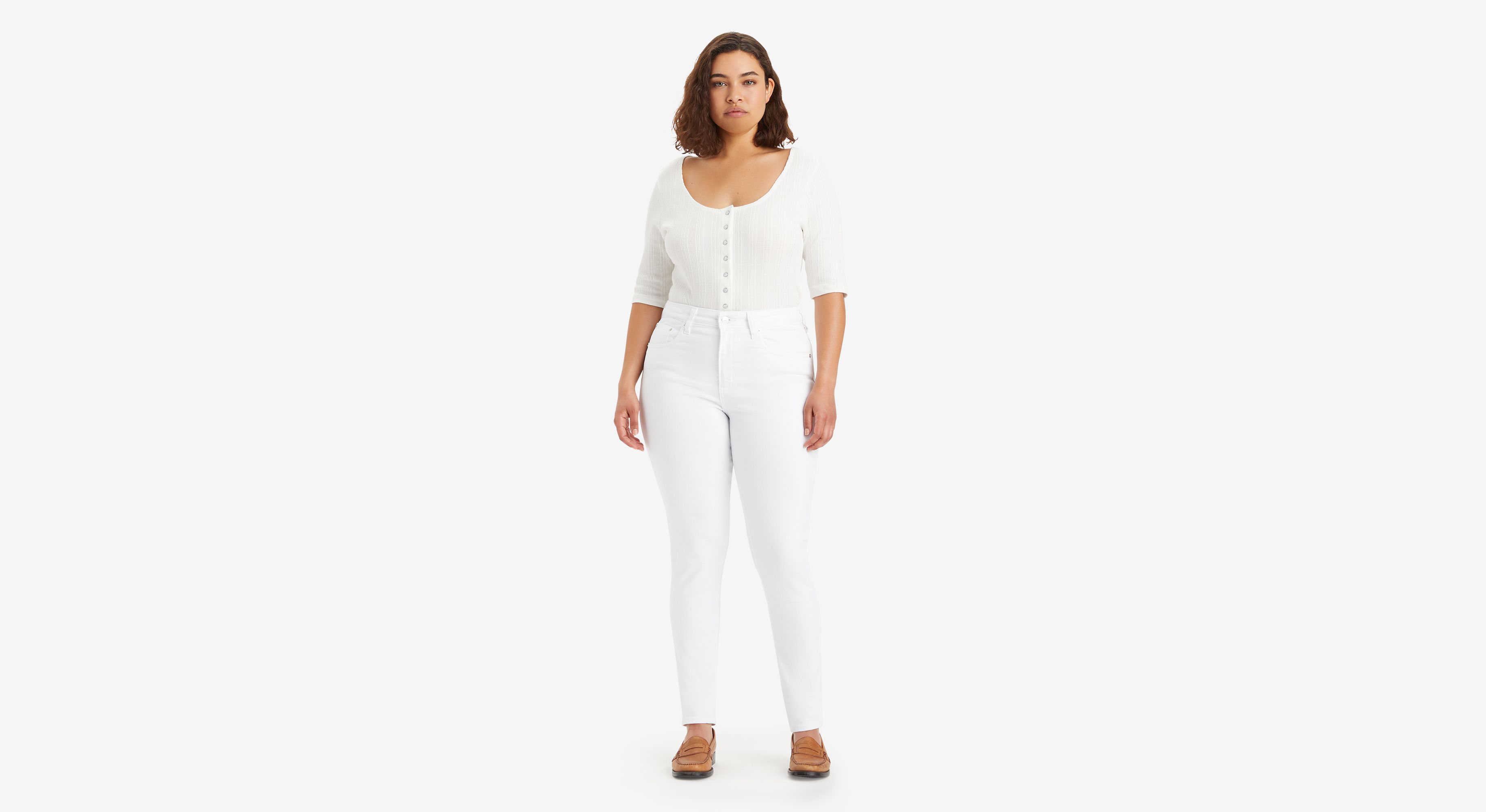 White jeans best sale levis womens